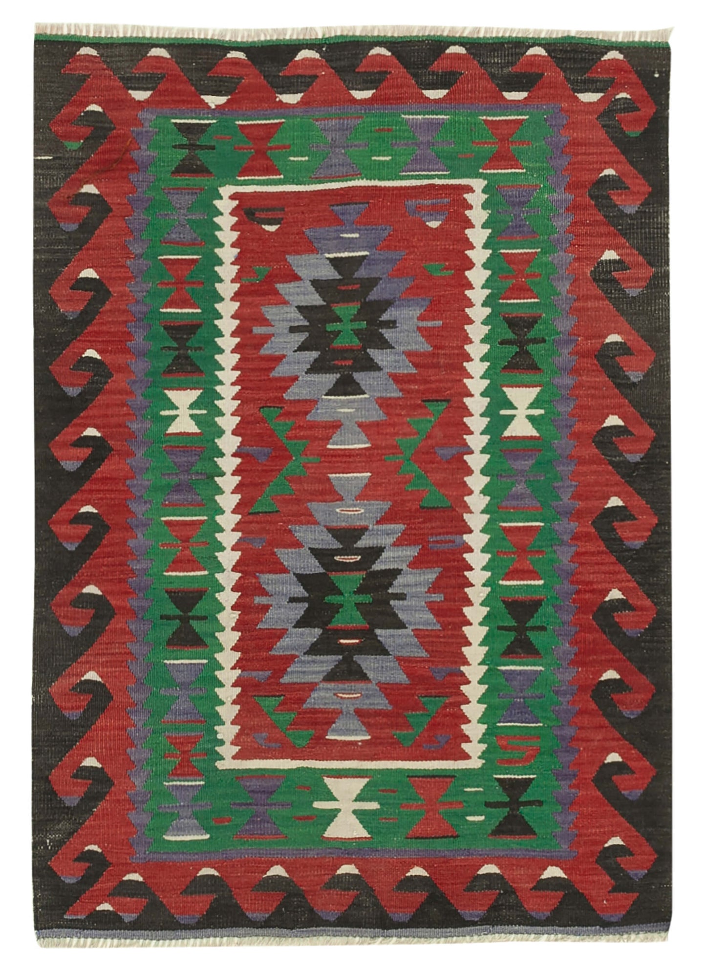 3x4 Red Oriental Kilim Rug - 29446