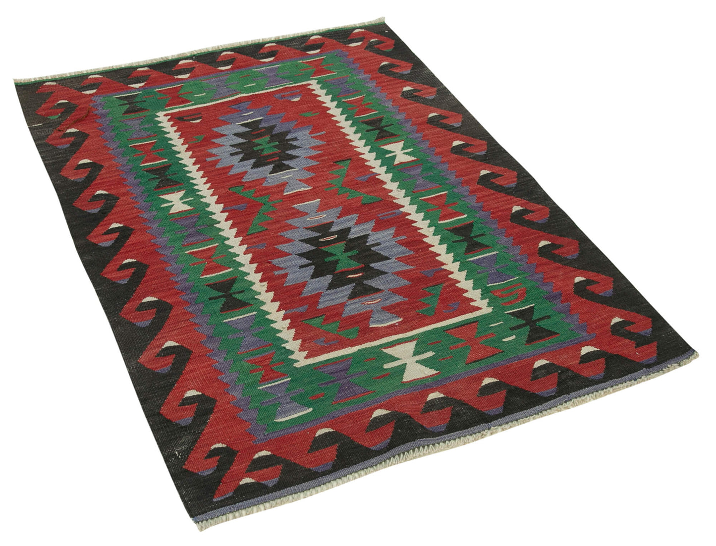 3x4 Red Oriental Kilim Rug - 29446