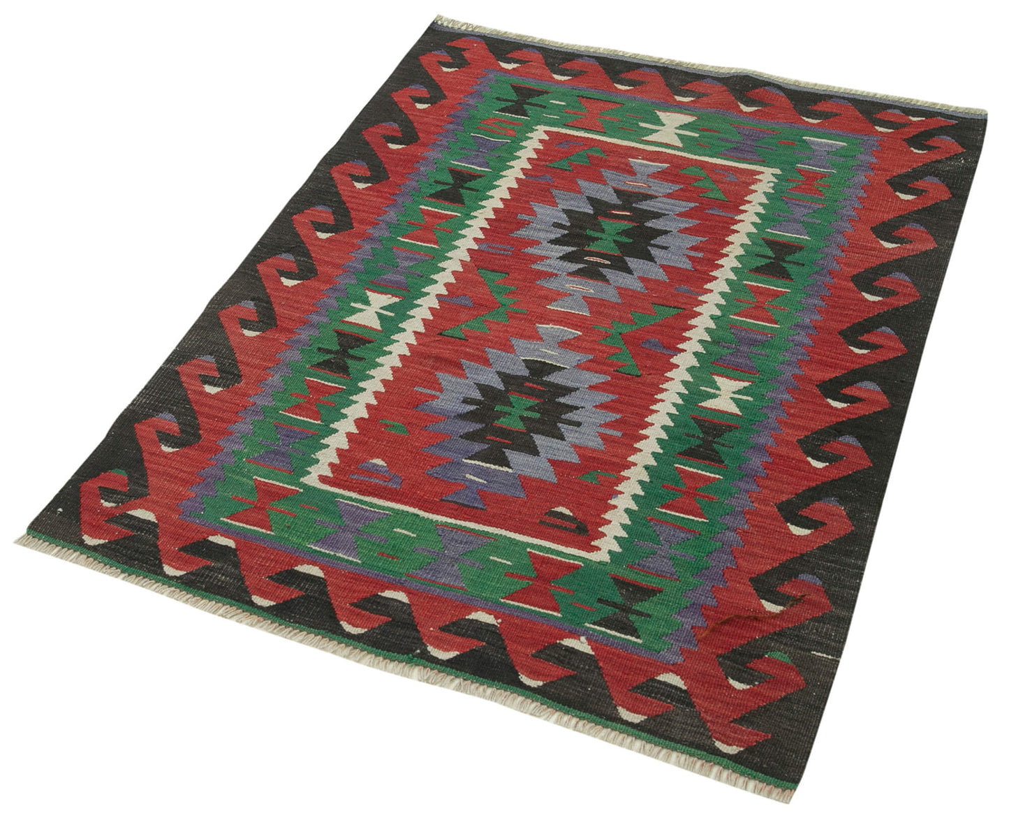 3x4 Red Oriental Kilim Rug - 29446