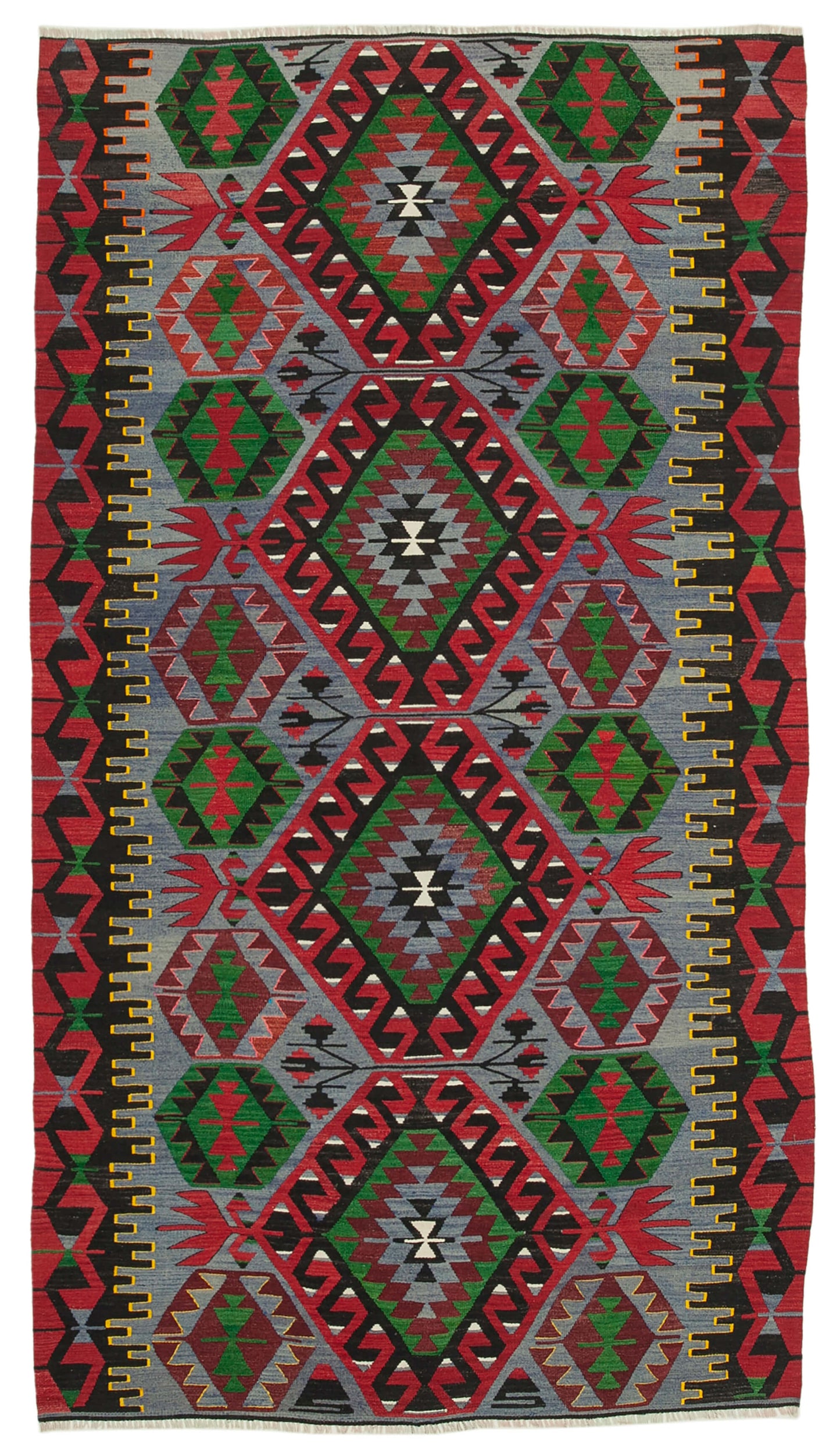 5x9 Red Oriental Kilim Rug - 29447