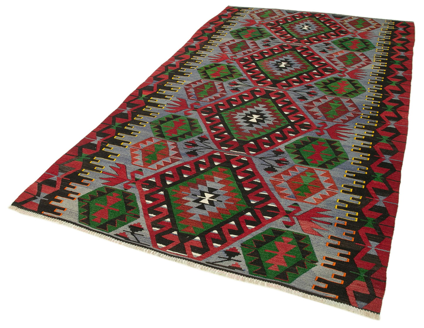 5x9 Red Oriental Kilim Rug - 29447