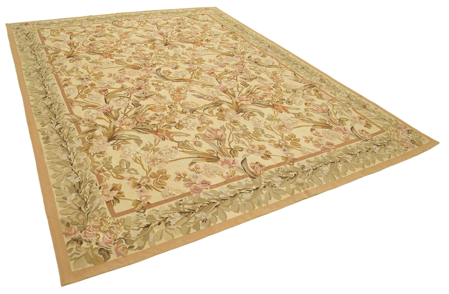 9x12 Beige Aubusson Kilim - 29474