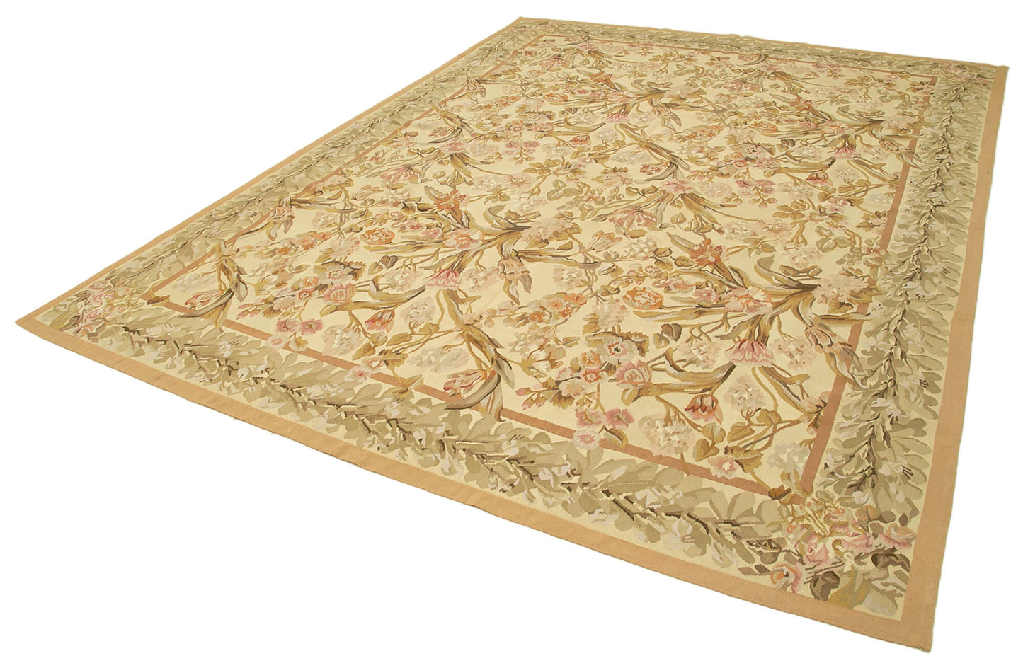 9x12 Beige Aubusson Kilim - 29474