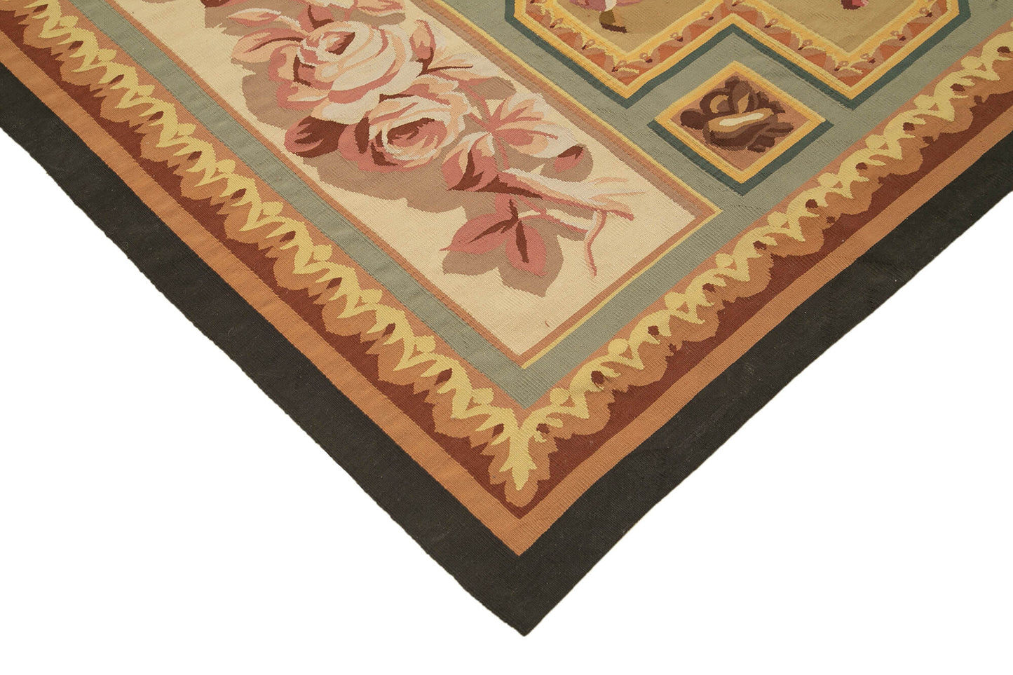 9x12 Beige Aubusson Kilim - 29476