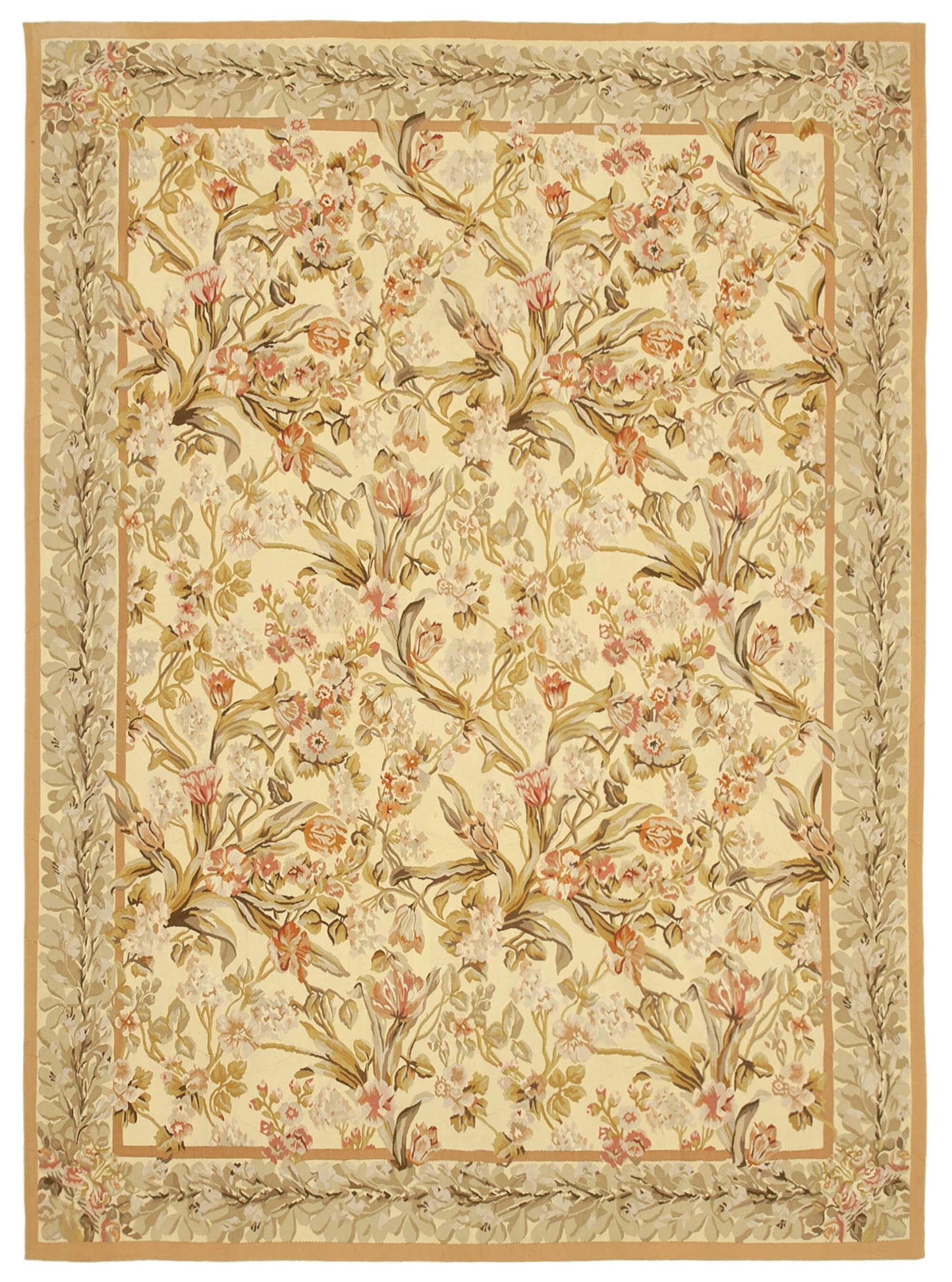 9x12 Beige Aubusson Kilim - 29478