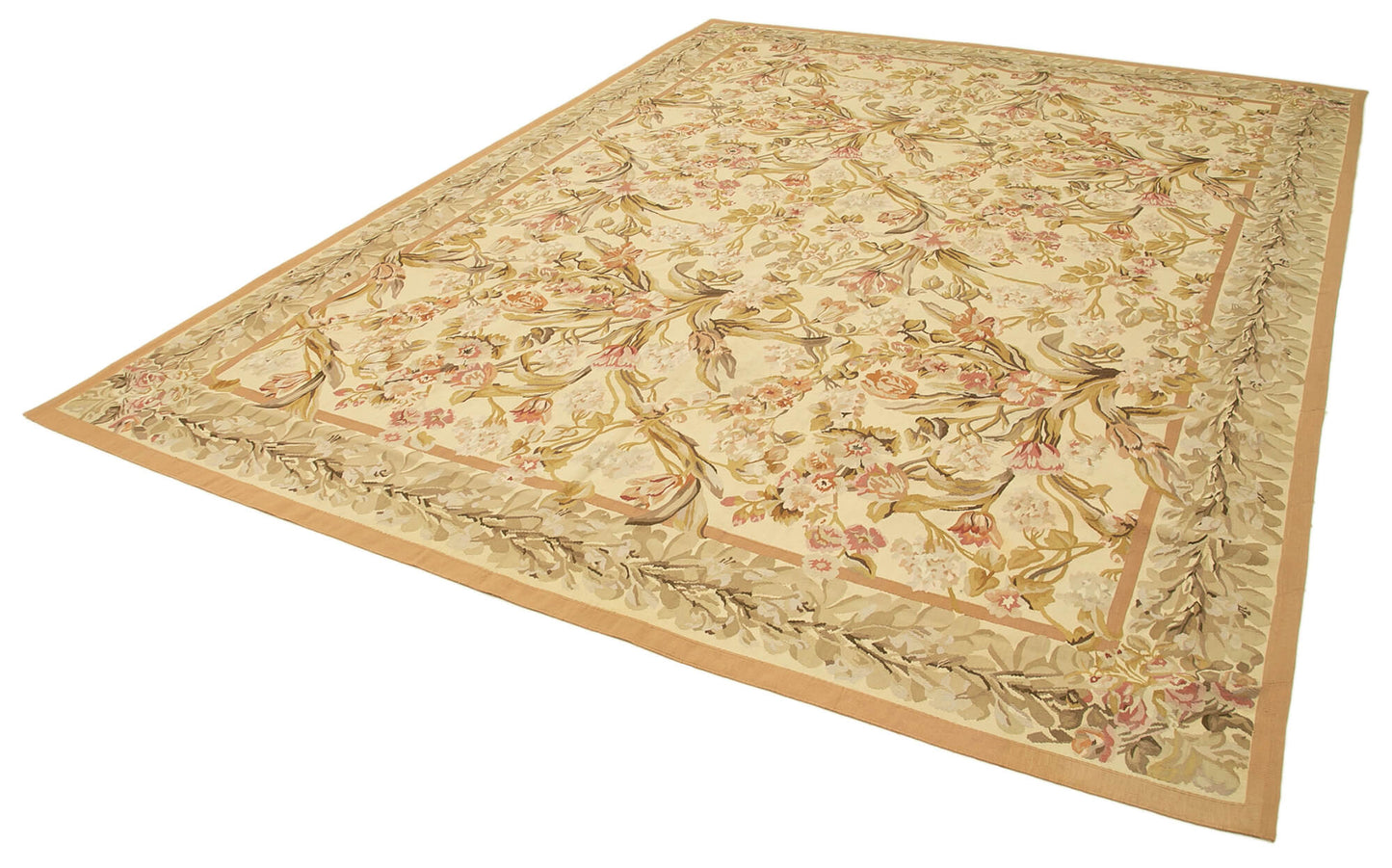 9x12 Beige Aubusson Kilim - 29478