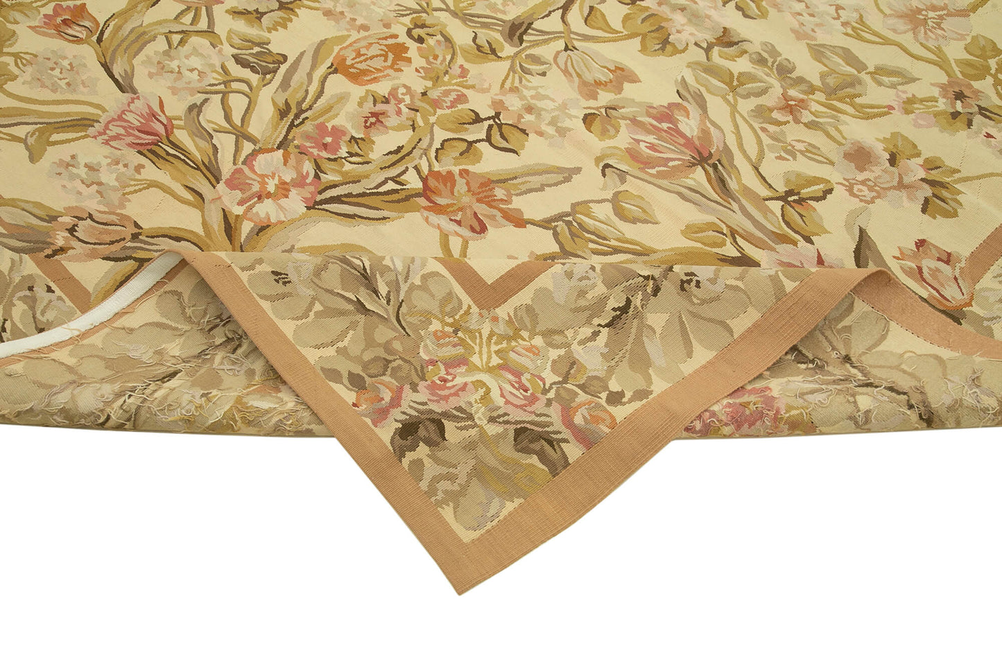 9x12 Beige Aubusson Kilim - 29478