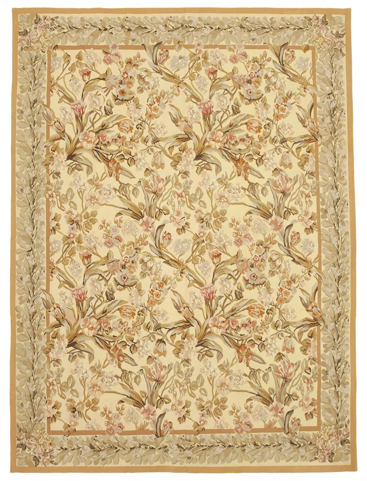 9x12 Beige Aubusson Kilim - 29480