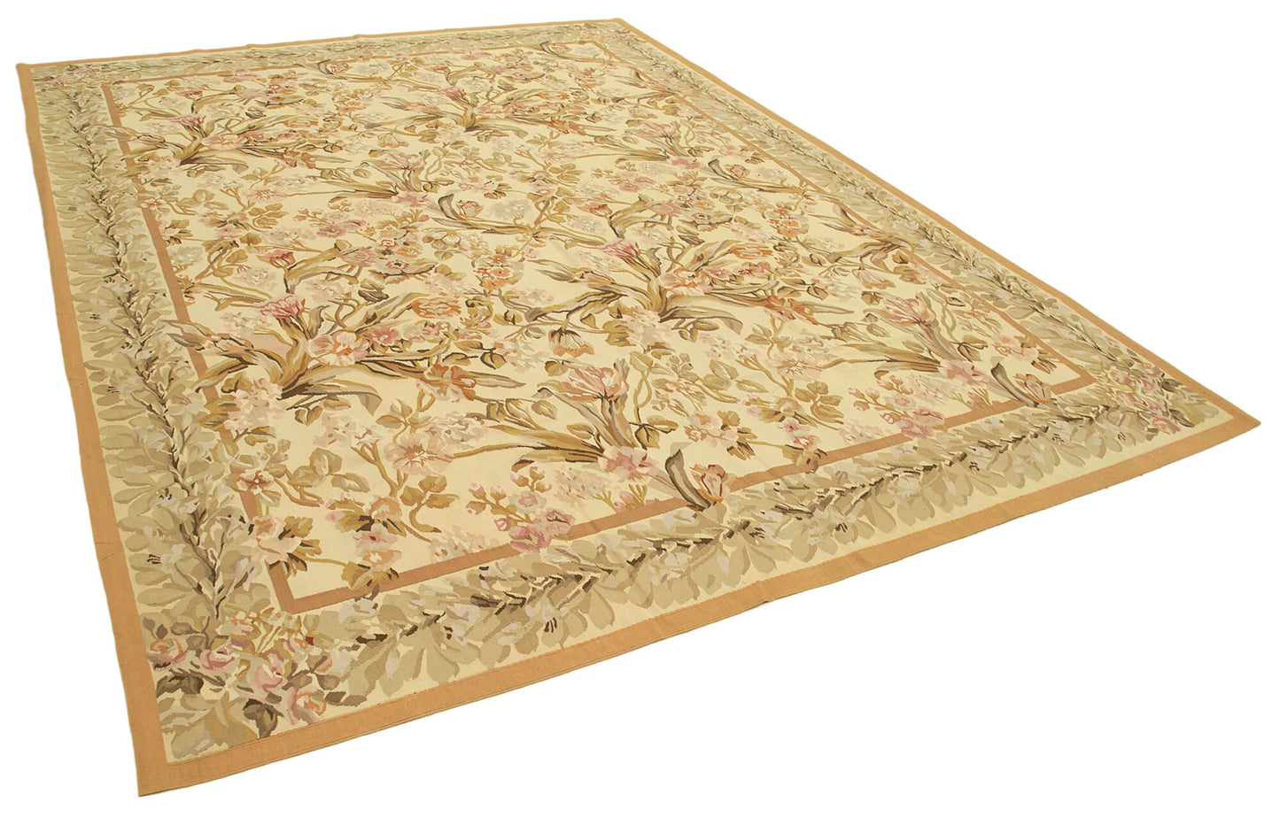 9x12 Beige Aubusson Kilim - 29480