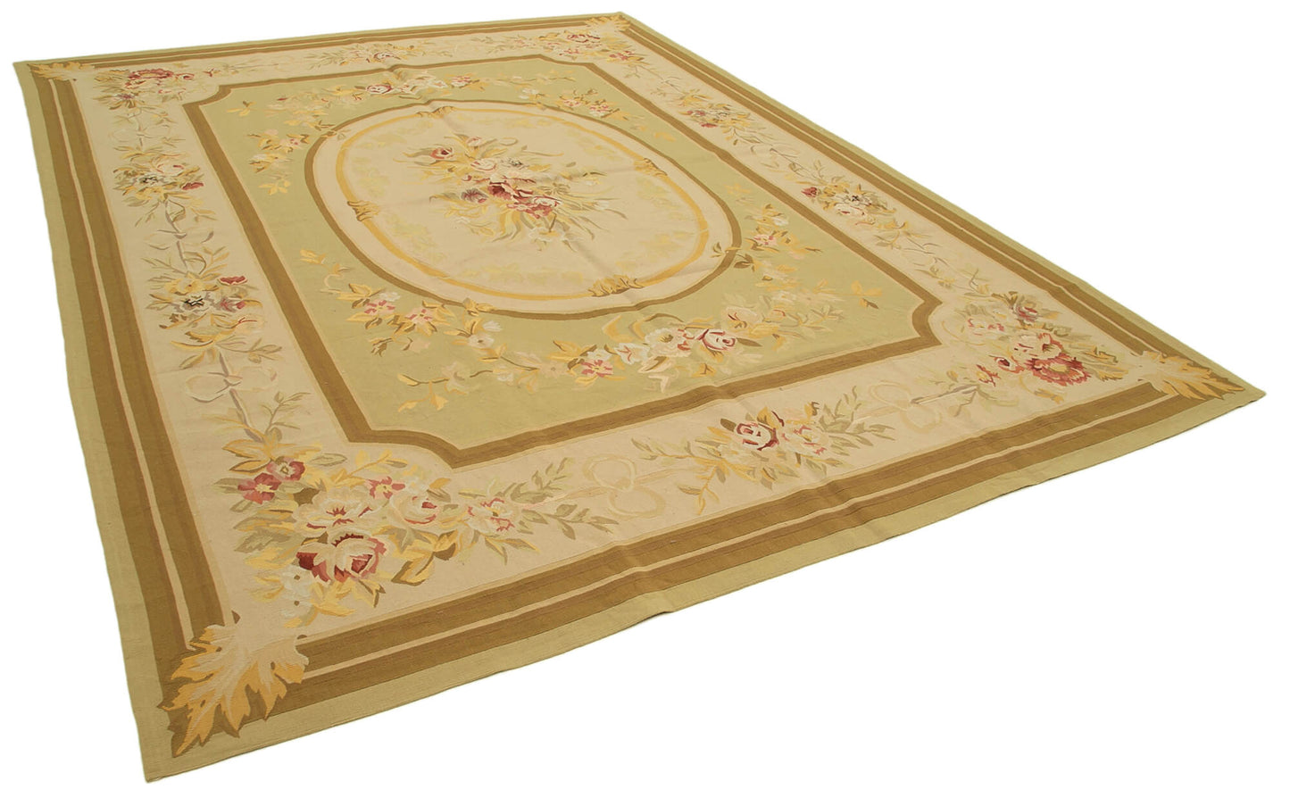 9x12 Beige Aubusson Kilim - 29485