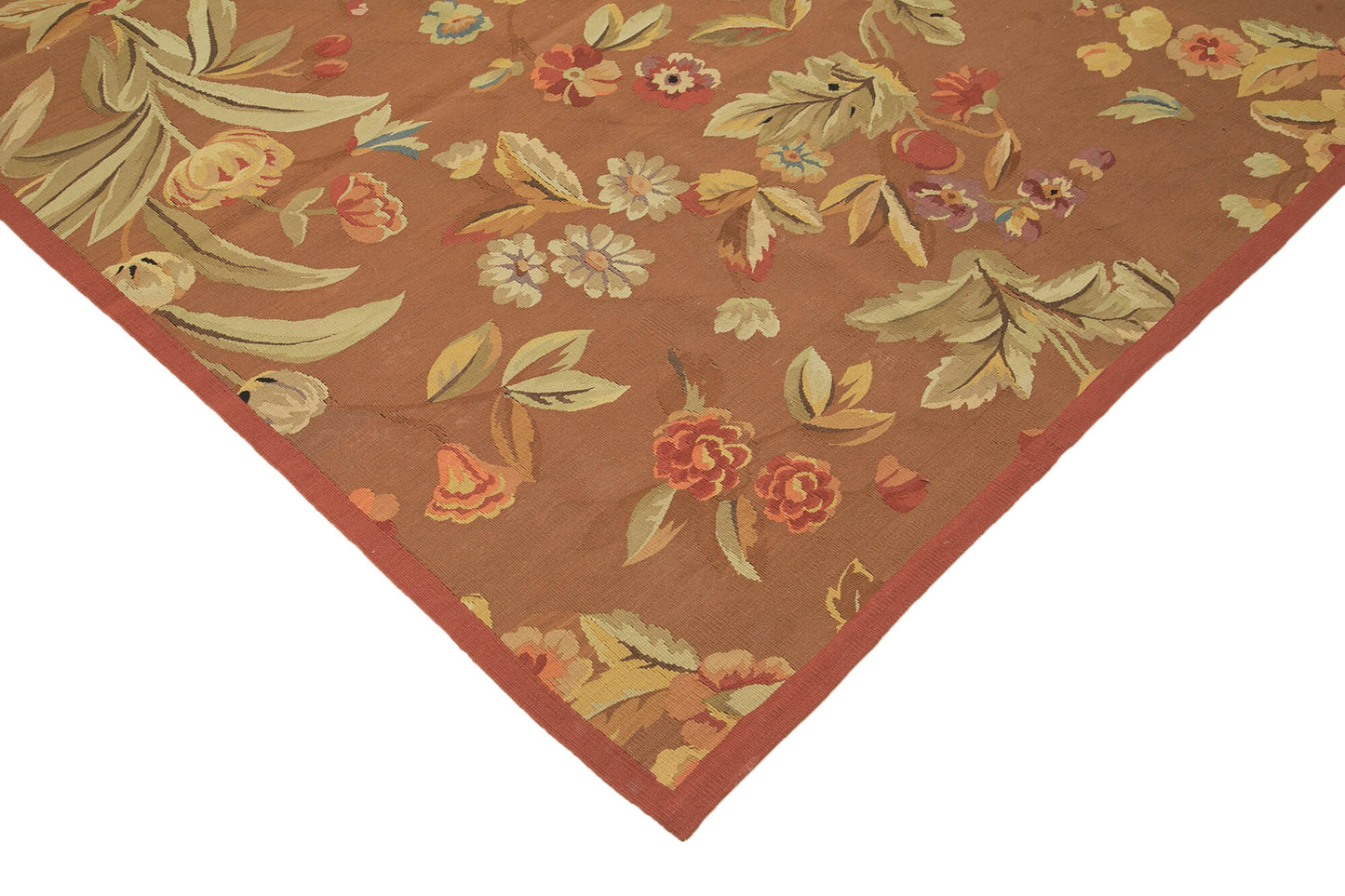 9x12 Brown Aubusson Kilim - 29489