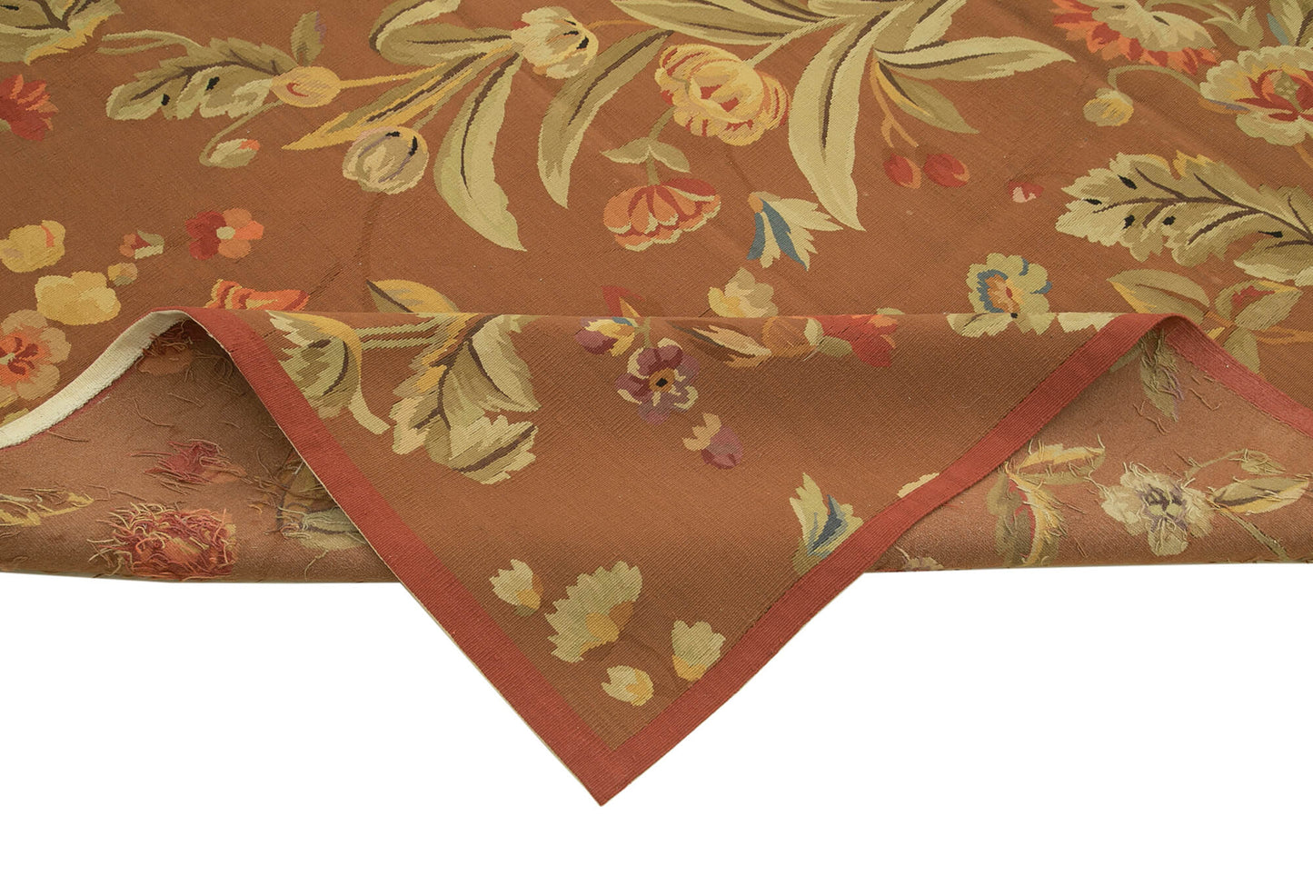 9x12 Brown Aubusson Kilim - 29489