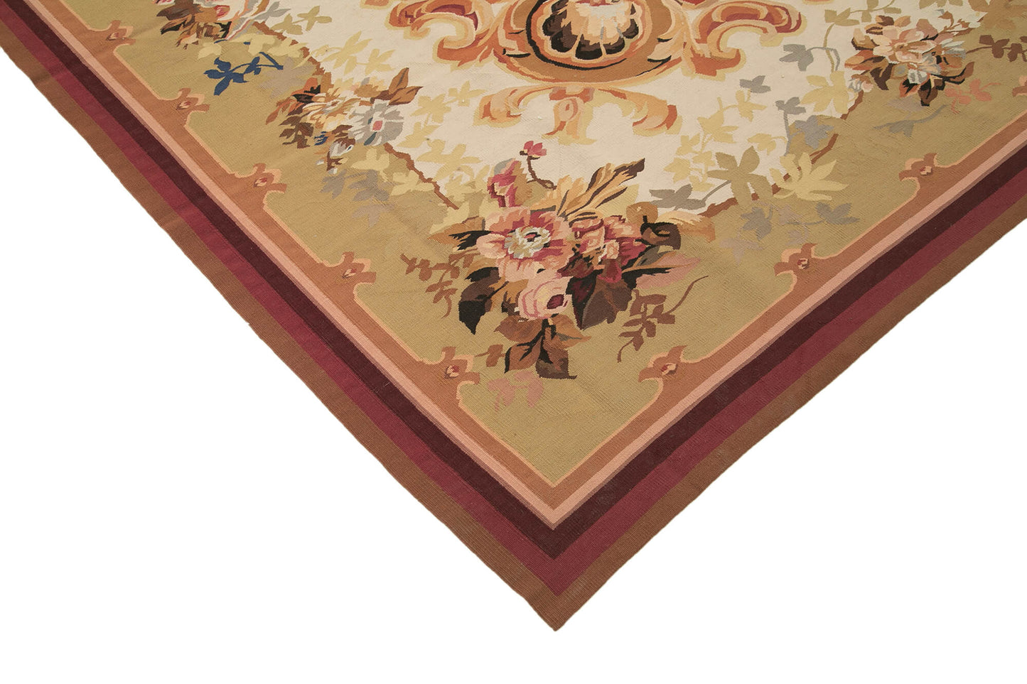 9x12 Beige Aubusson Kilim - 29496