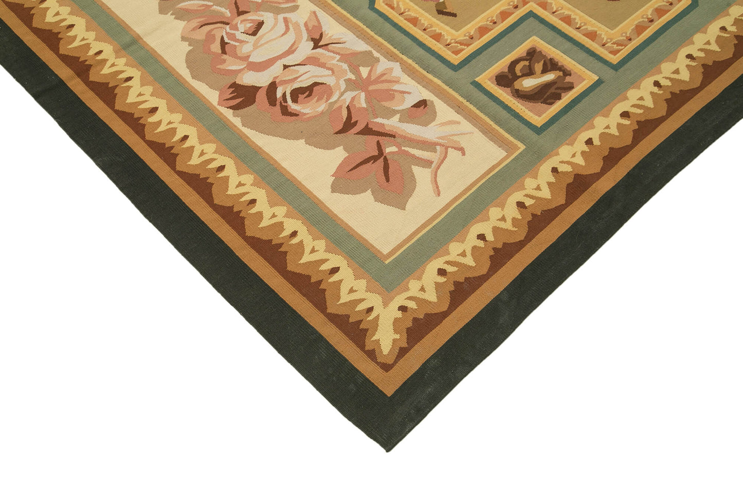 9x12 Beige Aubusson Kilim - 29498