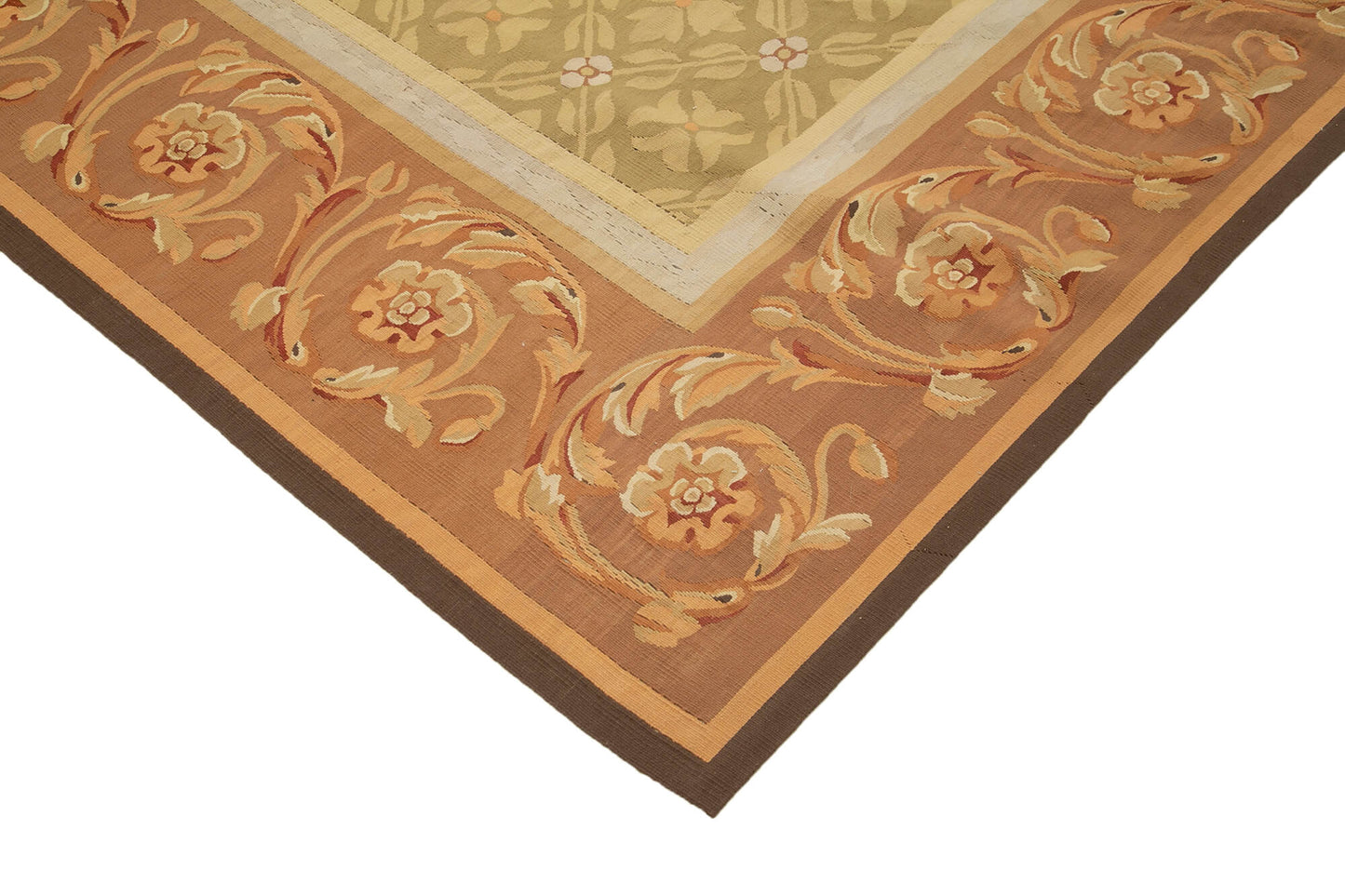 9x12 Brown Aubusson Kilim - 29500