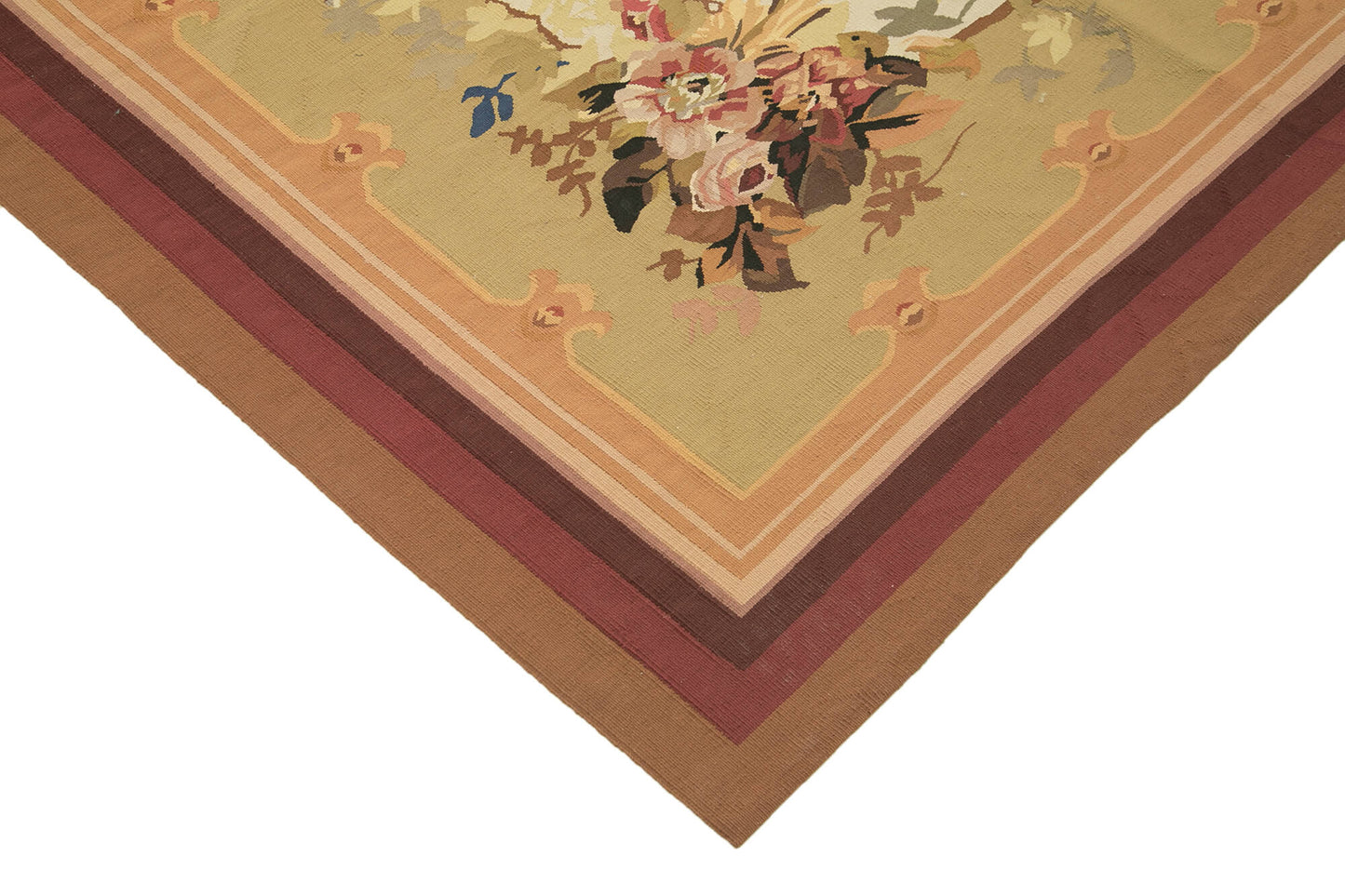 10x14 Beige Aubusson Kilim - 29507