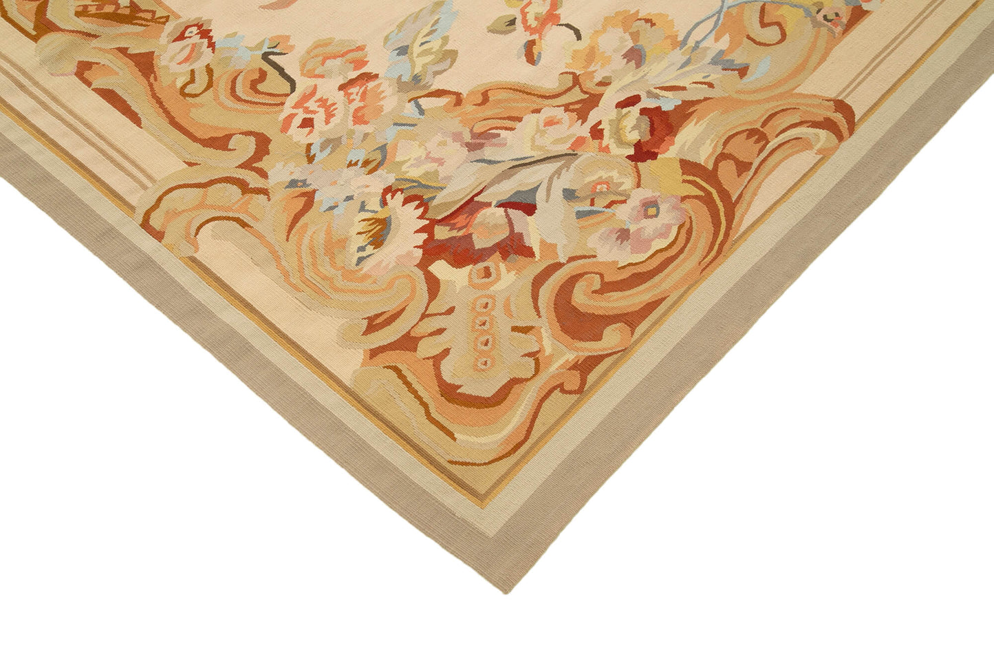 9x12 Beige Aubusson Kilim - 29508