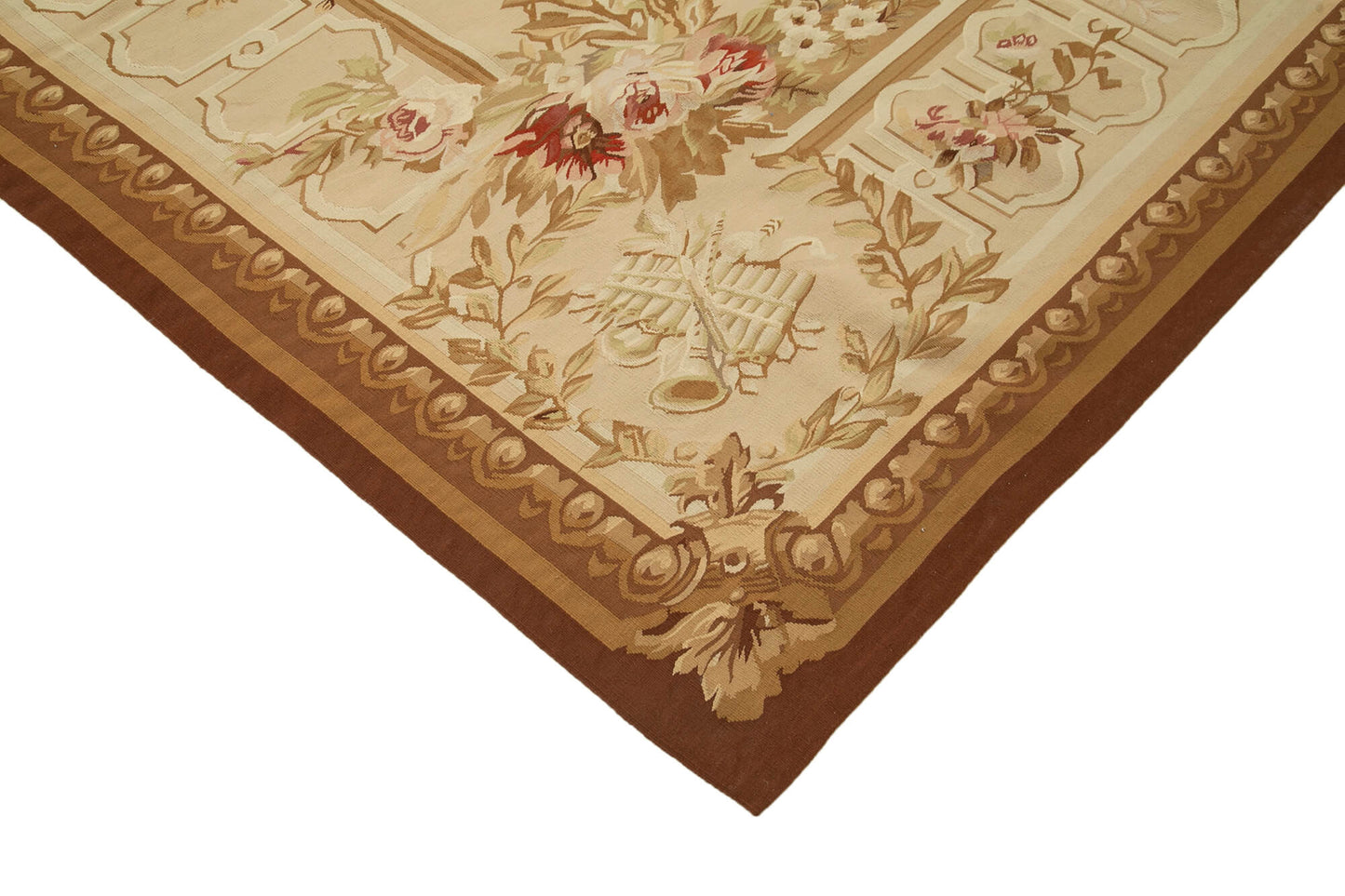 9x12 Beige Aubusson Kilim - 29510