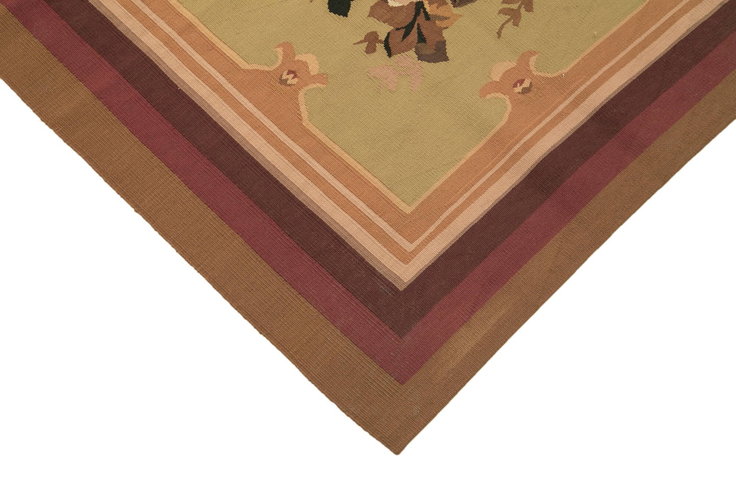 10x14 Beige Aubusson Kilim - 29519