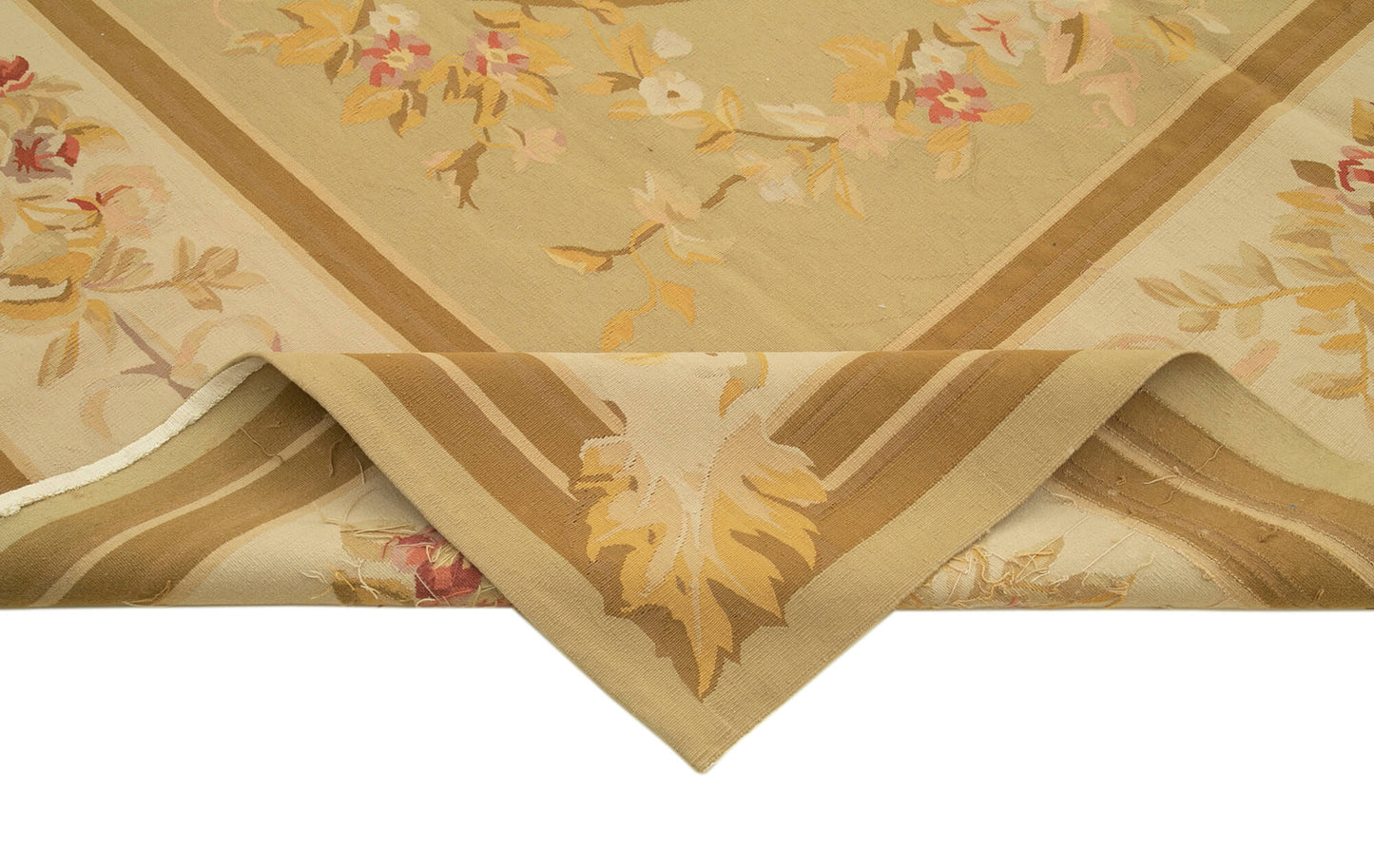 9x12 Beige Aubusson Kilim - 29521