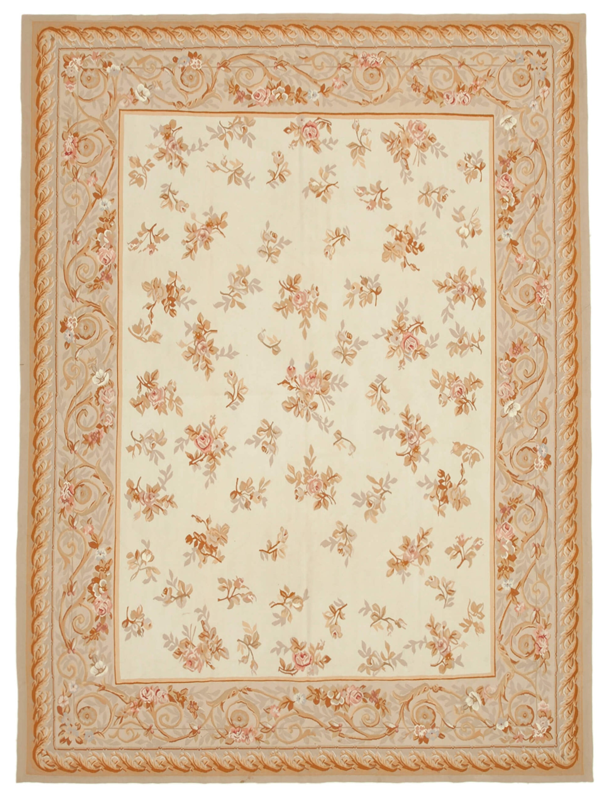 9x12 Beige Aubusson Kilim - 29523