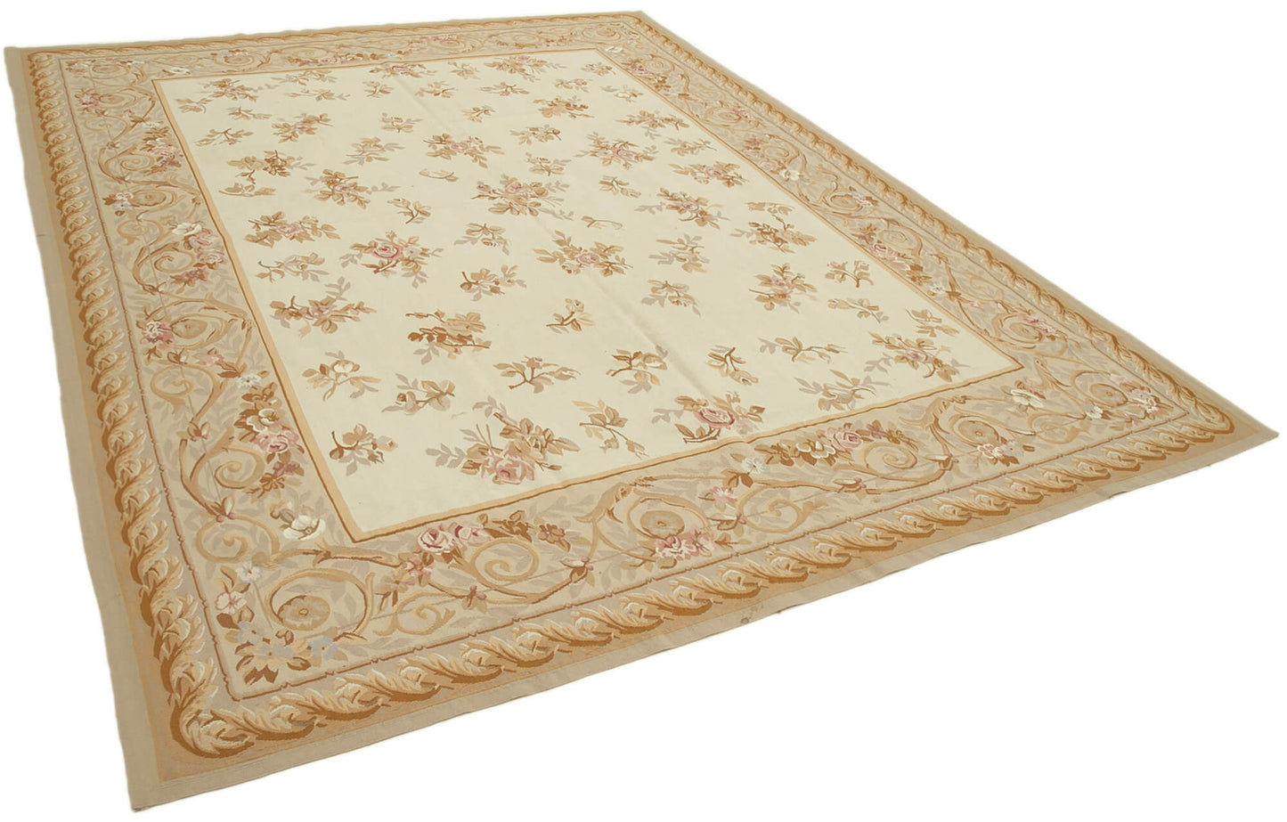 9x12 Beige Aubusson Kilim - 29523