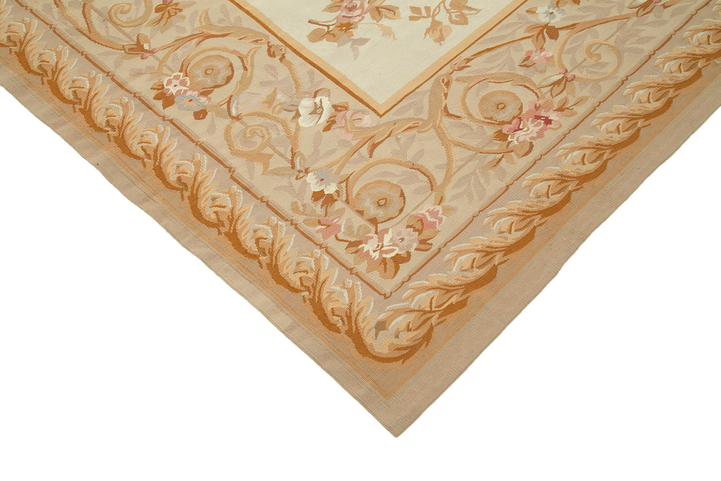 9x12 Beige Aubusson Kilim - 29523