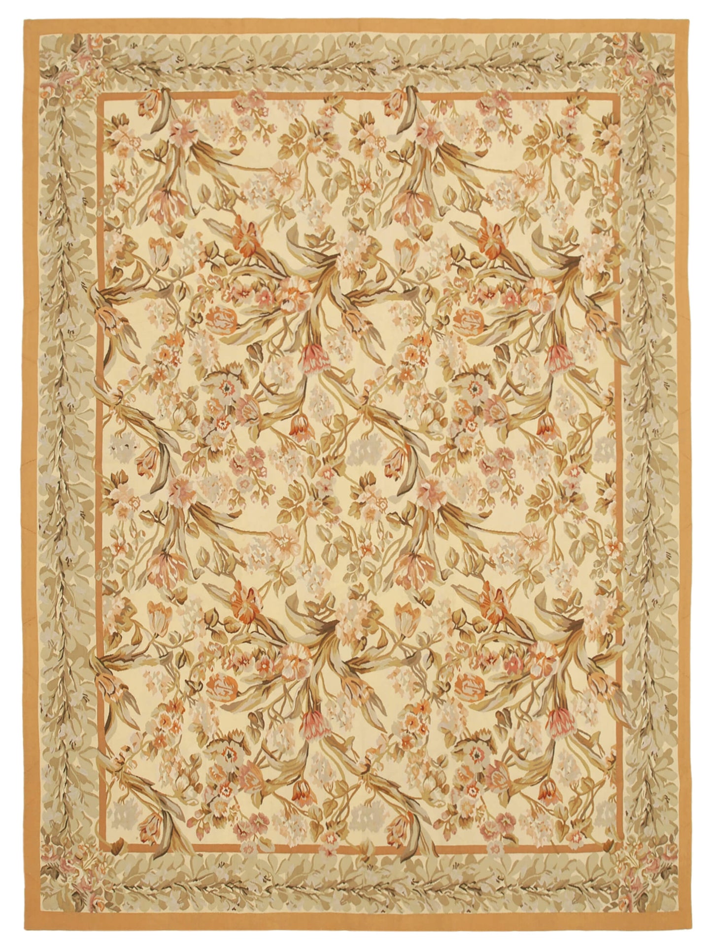 9x12 Beige Aubusson Kilim - 29524