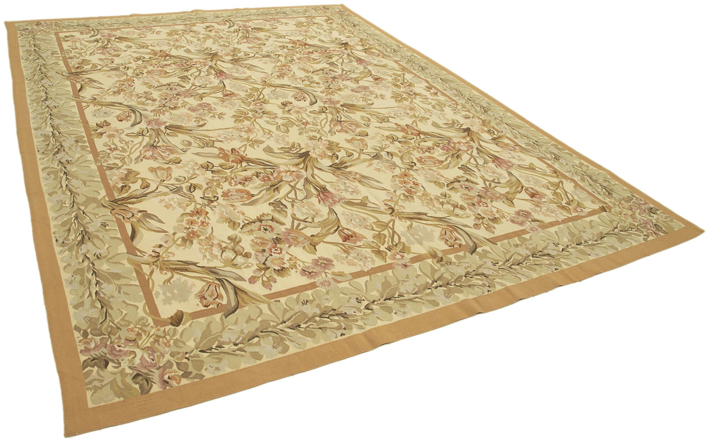 9x12 Beige Aubusson Kilim - 29524