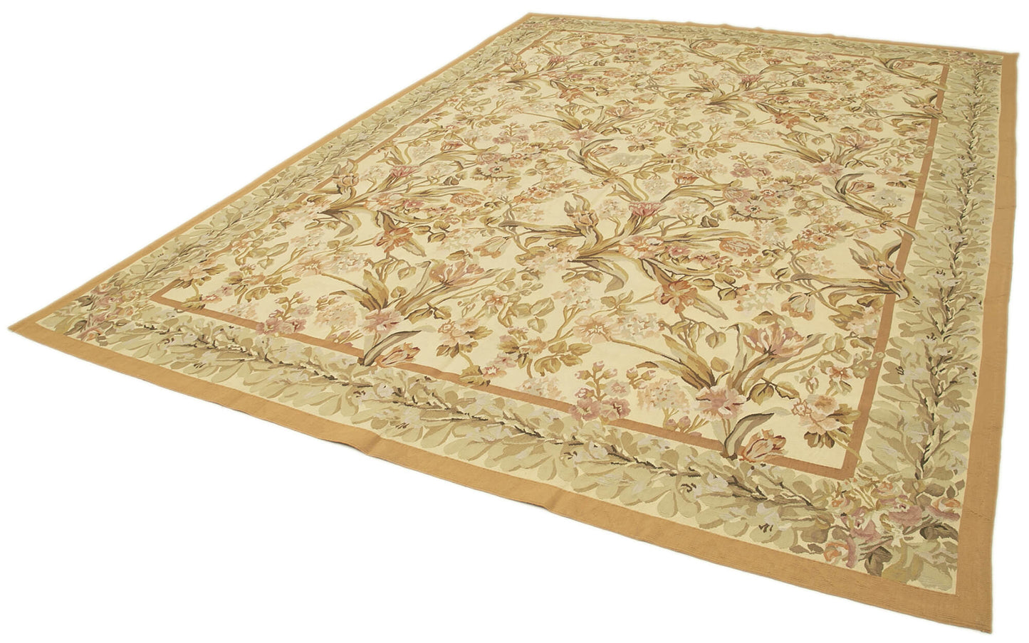 9x12 Beige Aubusson Kilim - 29524