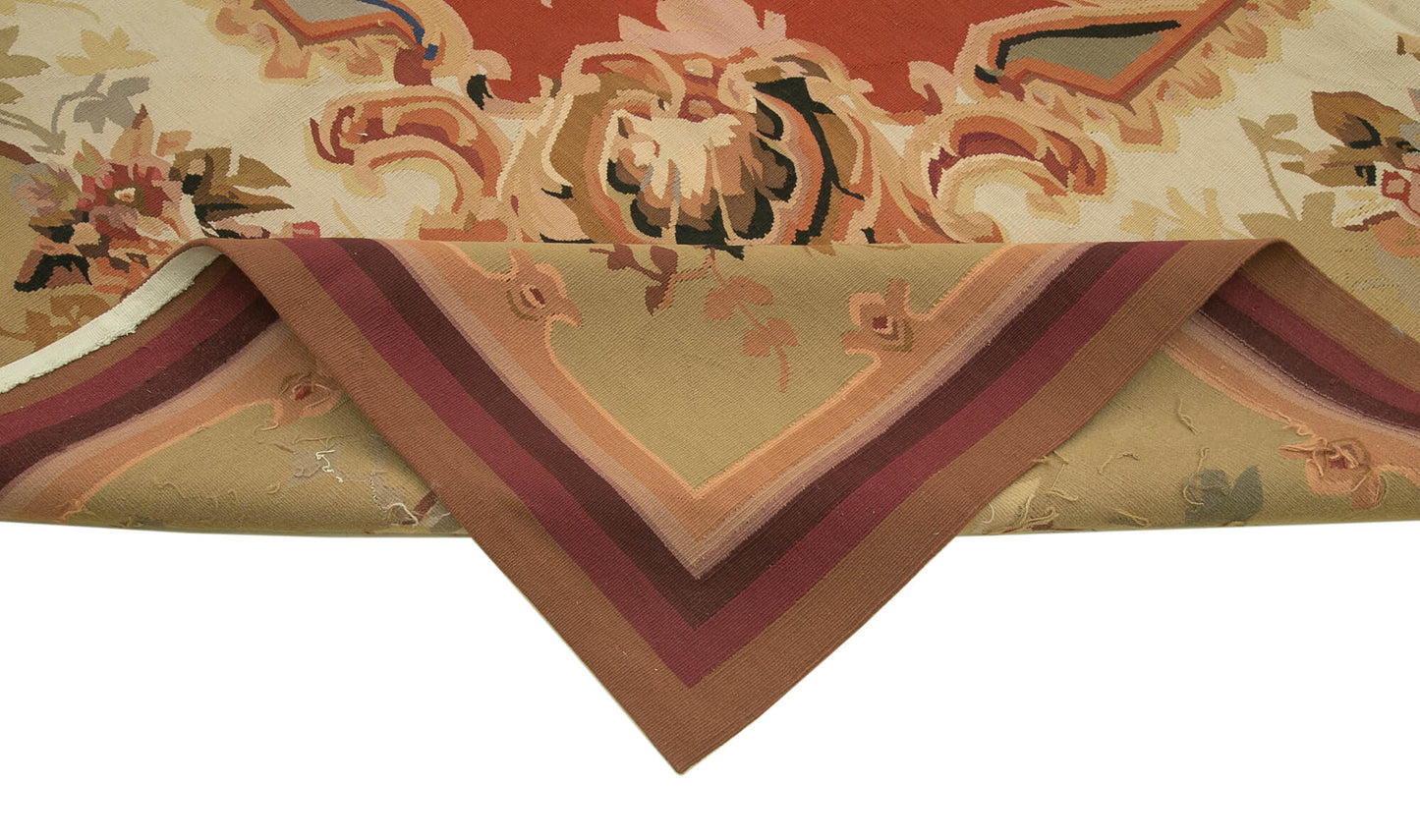 9x12 Beige Aubusson Kilim - 29526