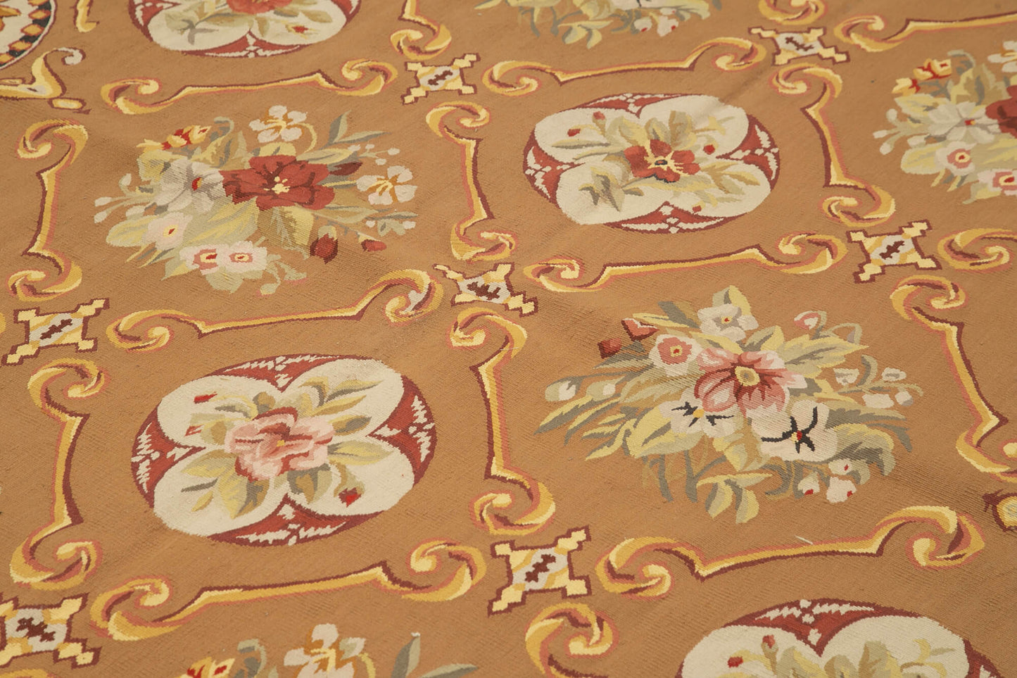 8x10 Beige Aubusson Kilim - 29527