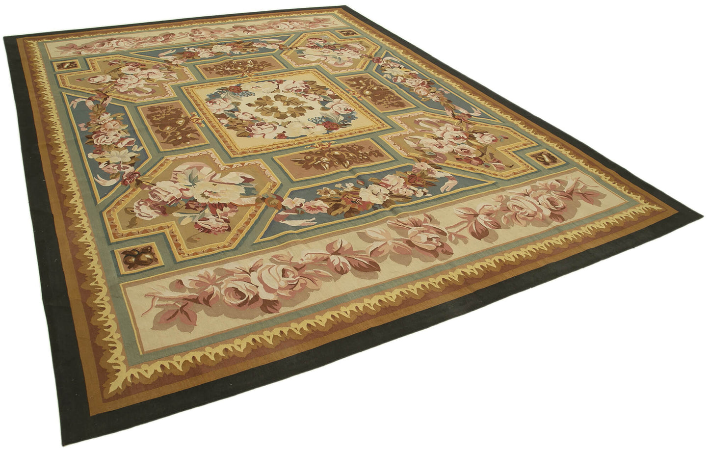 9x12 Beige Aubusson Kilim - 29536