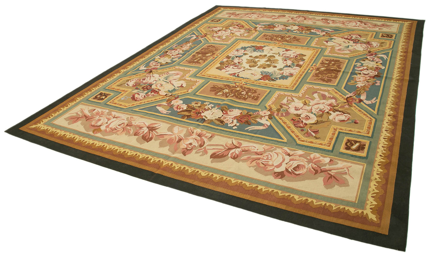 9x12 Beige Aubusson Kilim - 29536