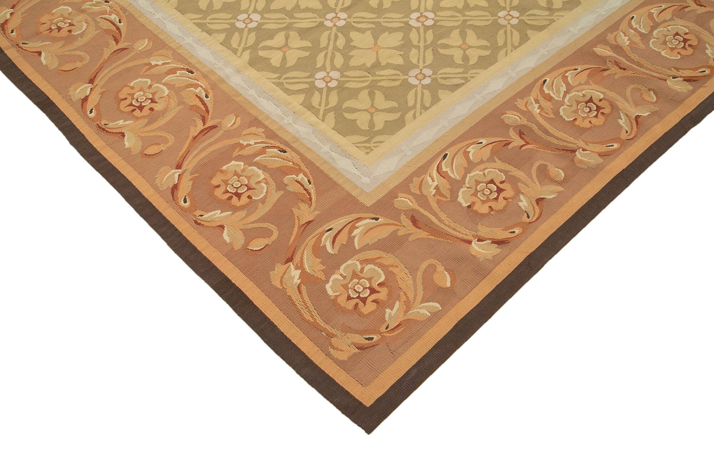 9x12 Beige Aubusson Kilim - 29541