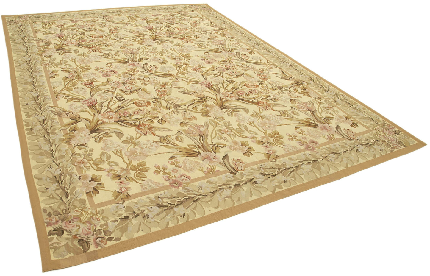 9x12 Beige Aubusson Kilim - 29543