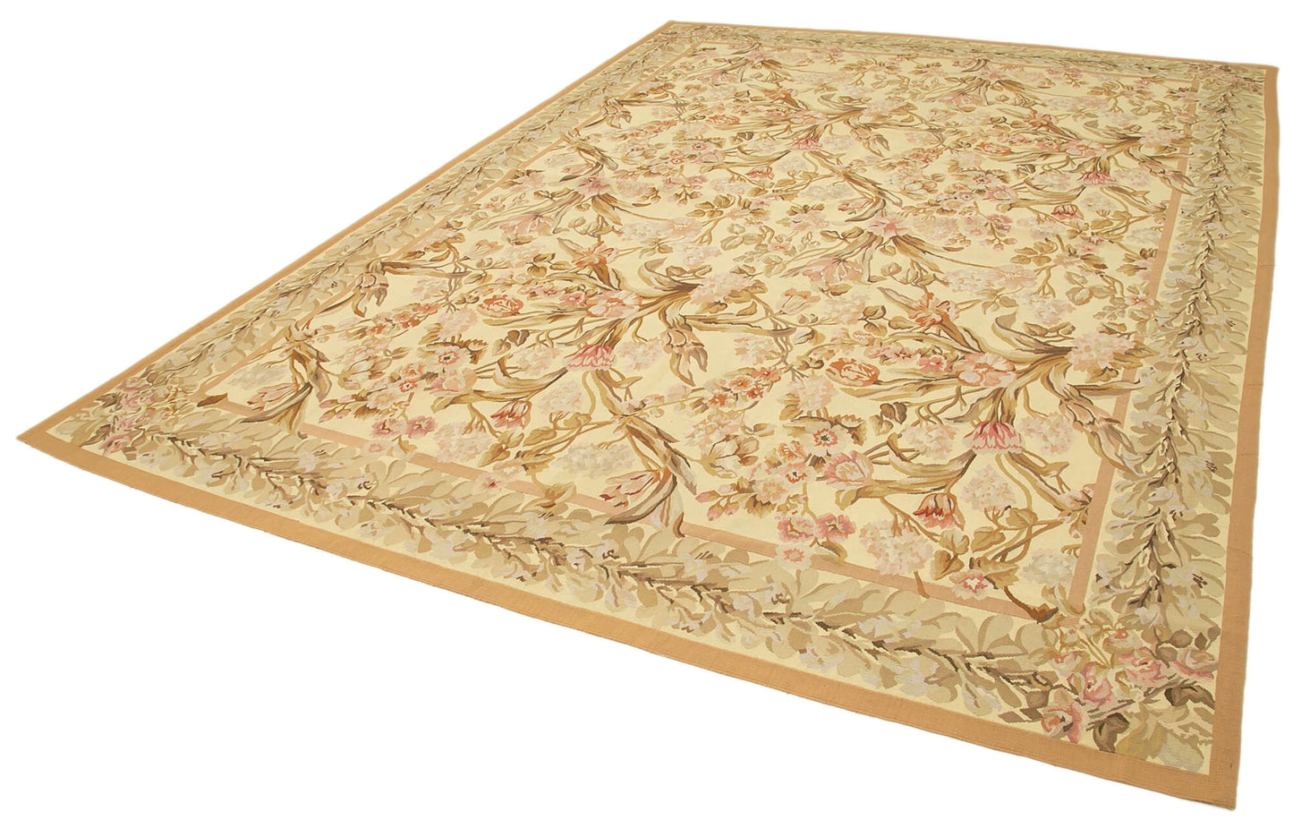 9x12 Beige Aubusson Kilim - 29543