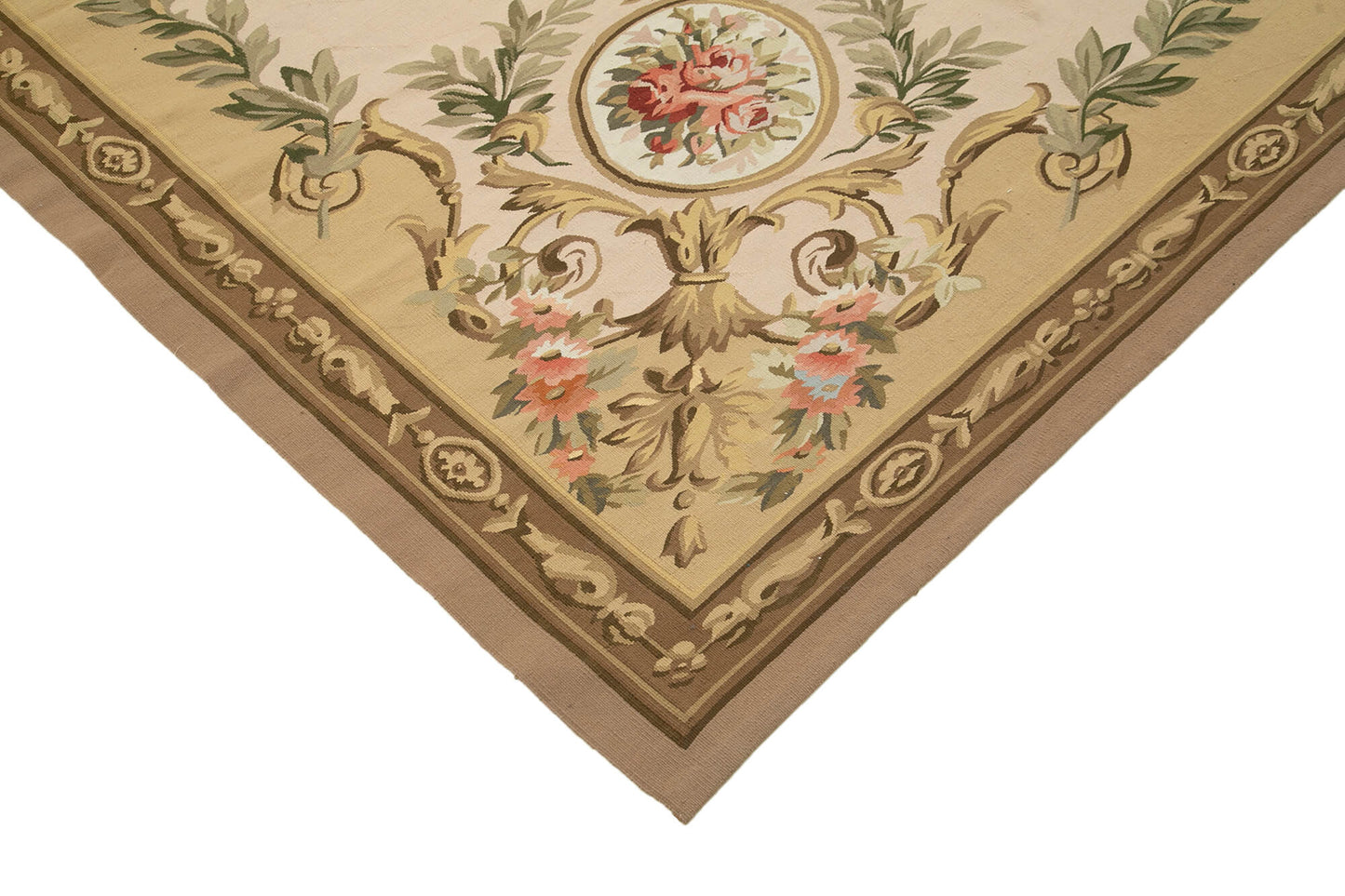 9x11 Beige Aubusson Kilim - 29544