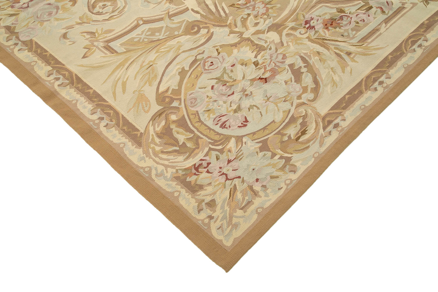 9x12 Beige Aubusson Kilim - 29547