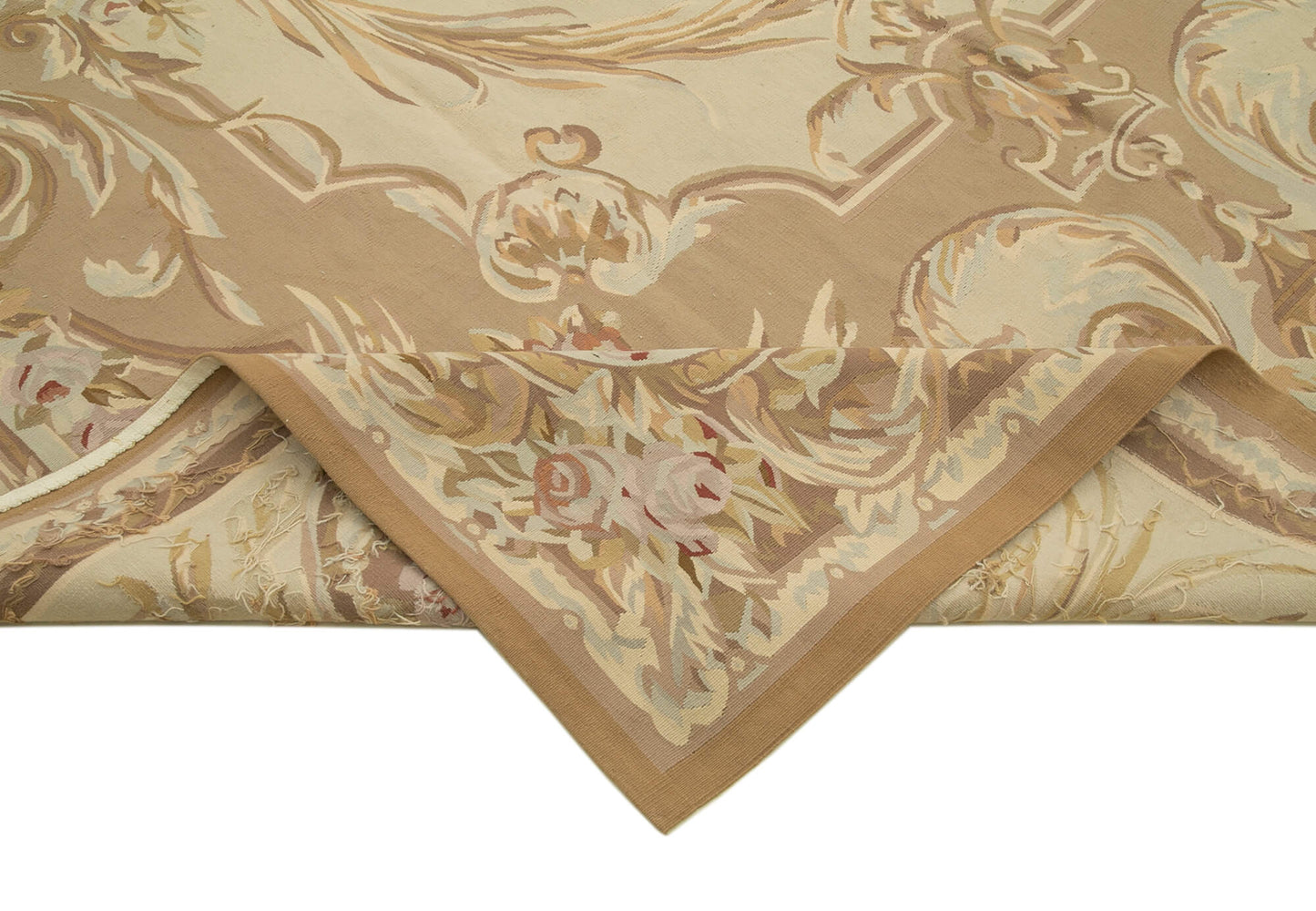 9x12 Beige Aubusson Kilim - 29547