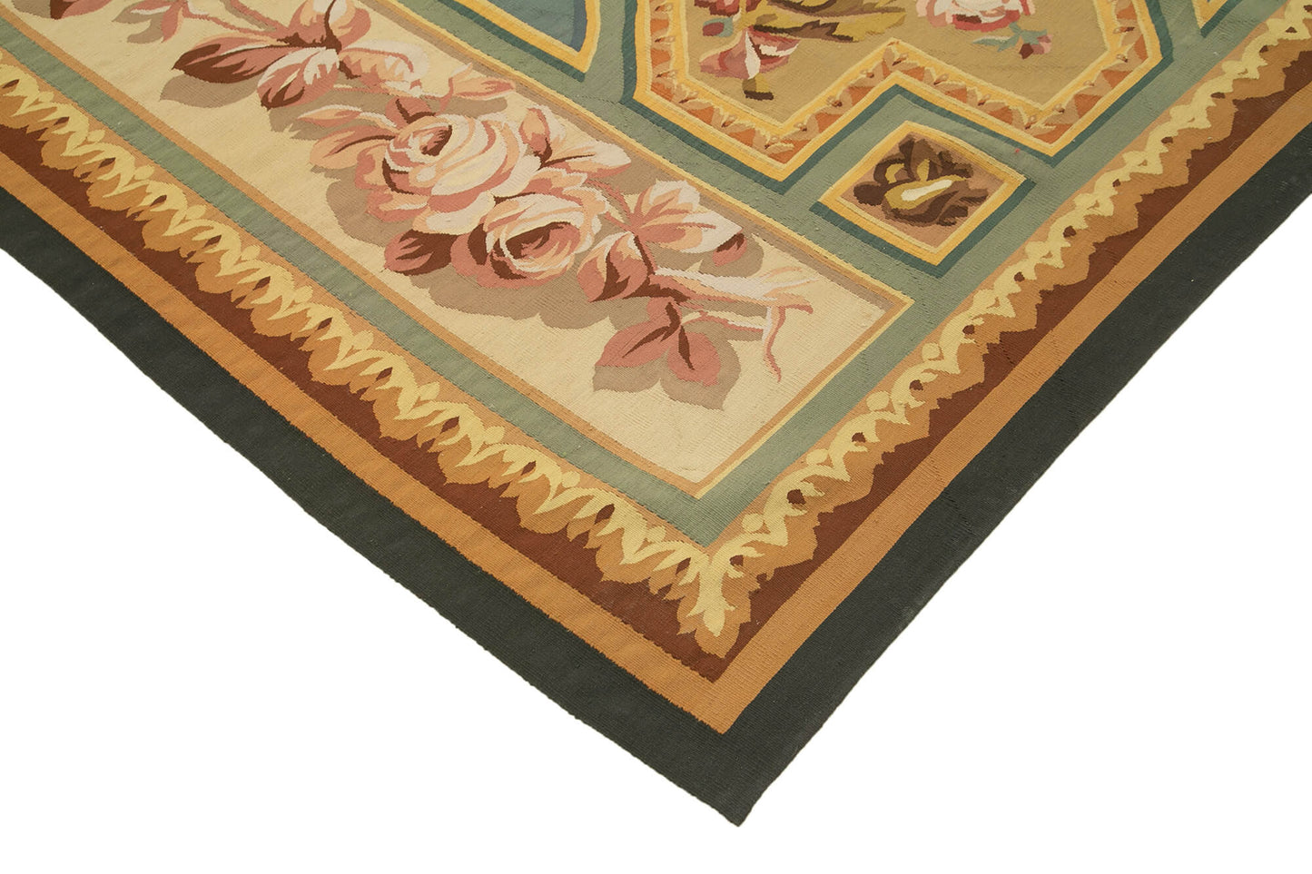 9x12 Beige Aubusson Kilim - 29549