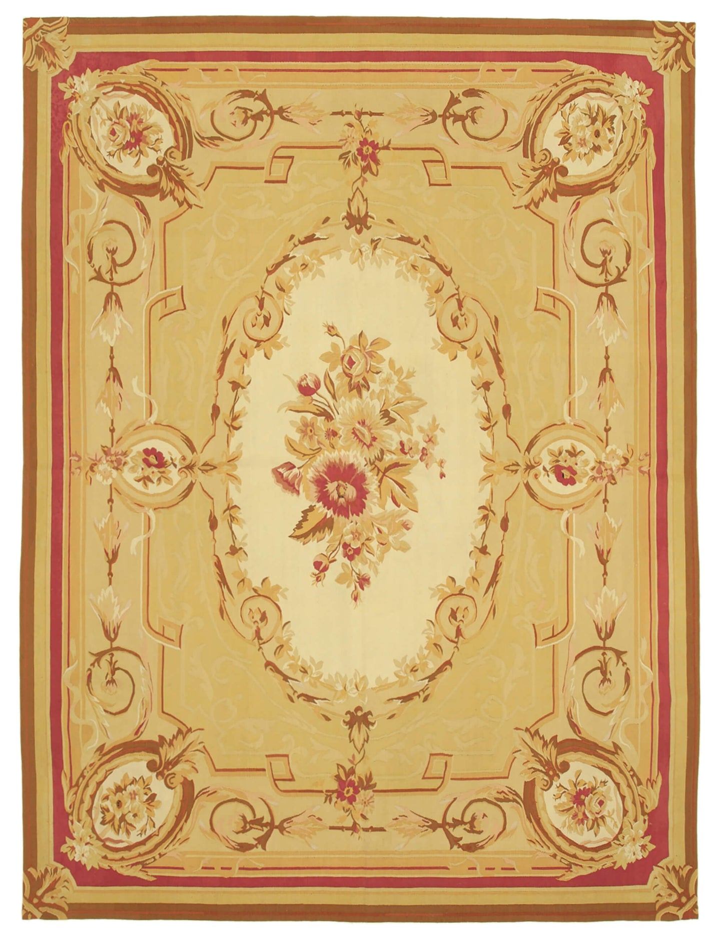 9x12 Beige Aubusson Kilim - 29550