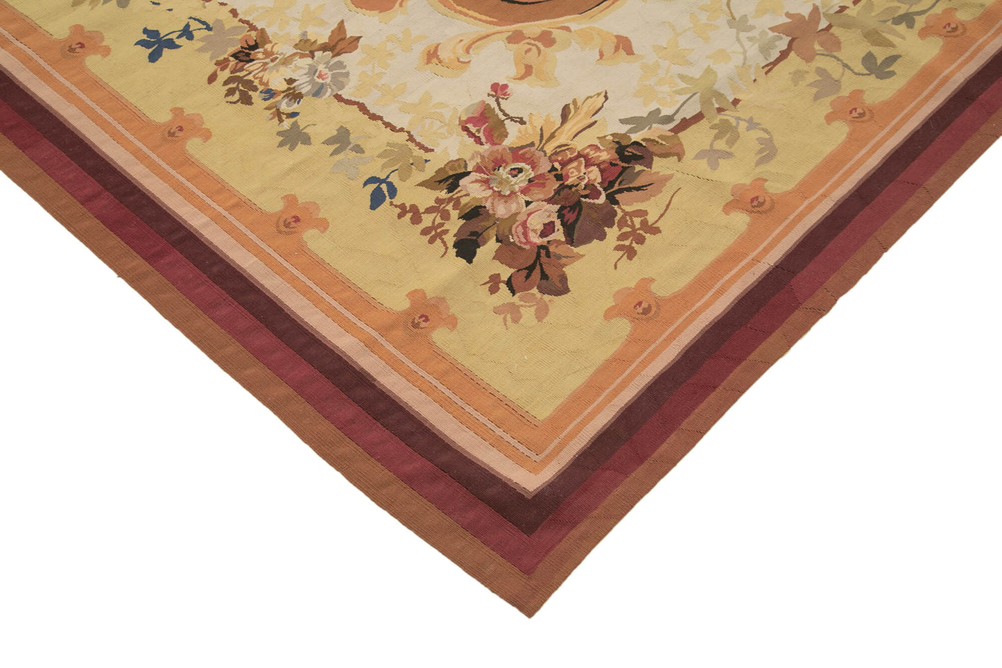 10x14 Beige Aubusson Kilim - 29552