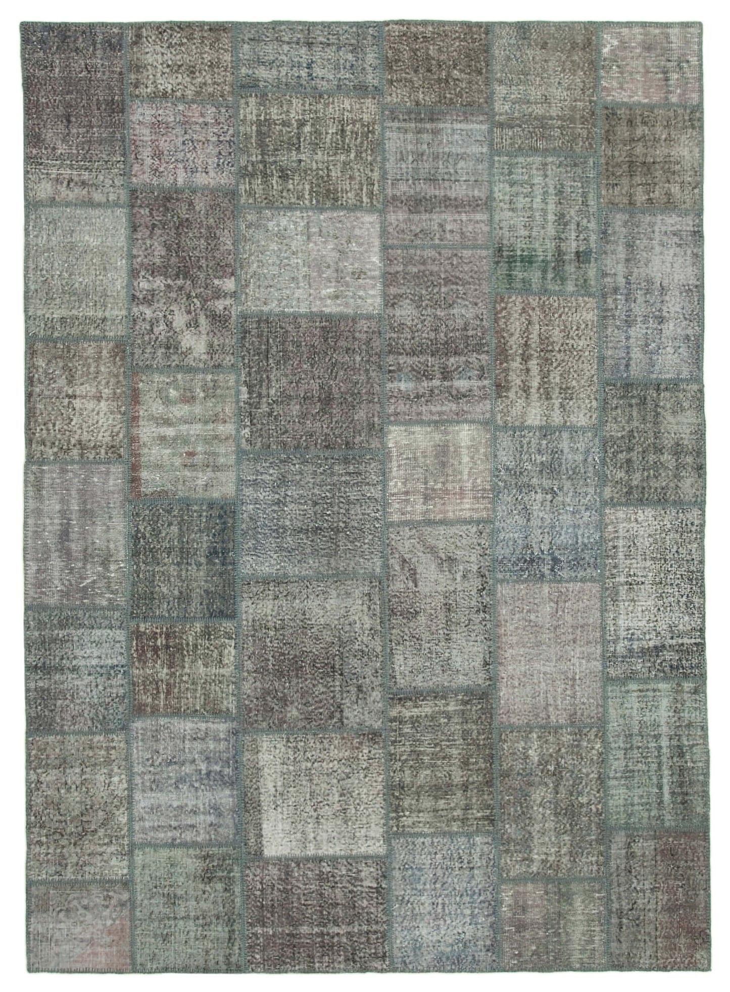 8x11 Grey Patchwork Rug- 29678