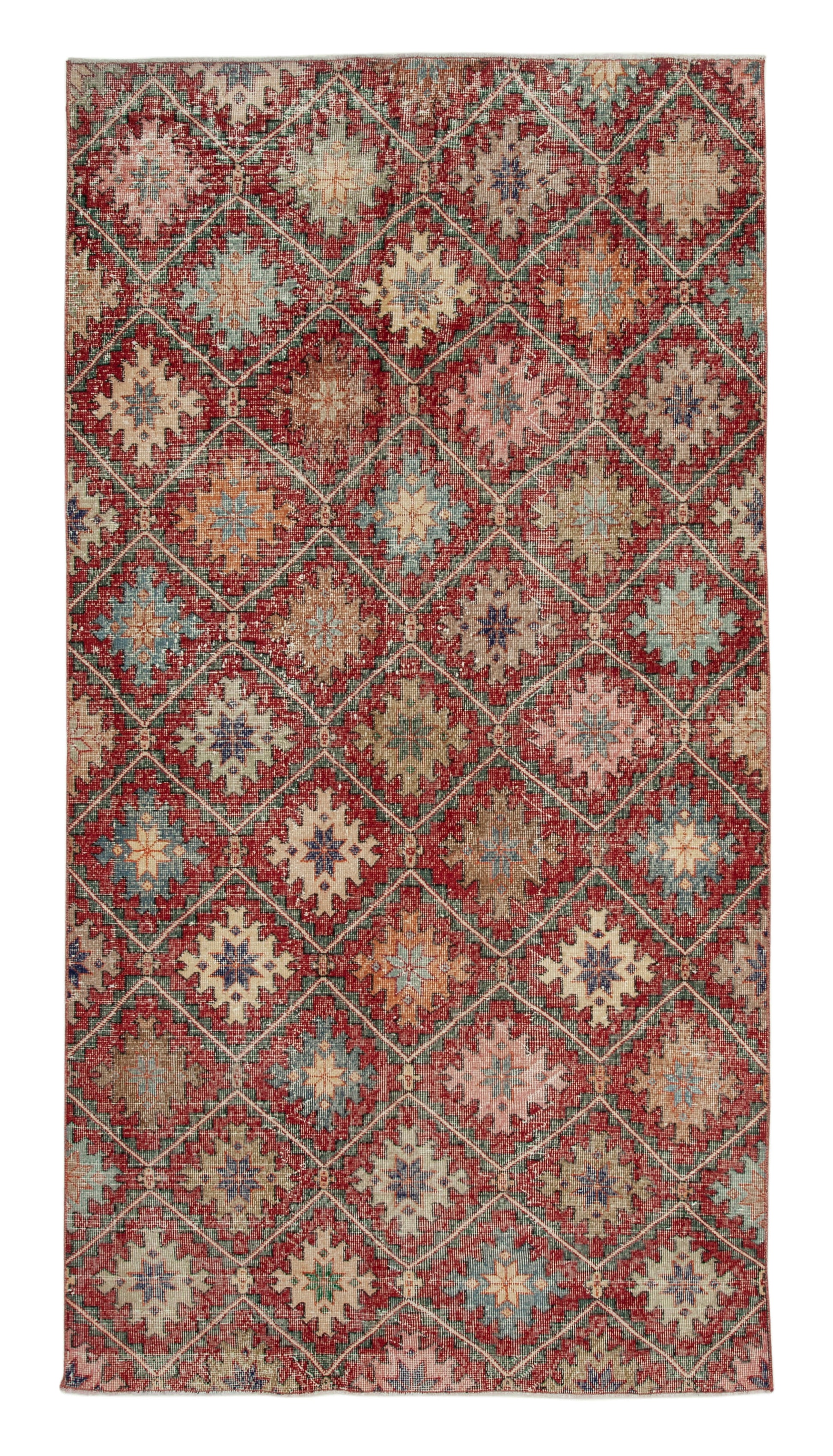 5x9 Red Bohemian Rug  - 29943