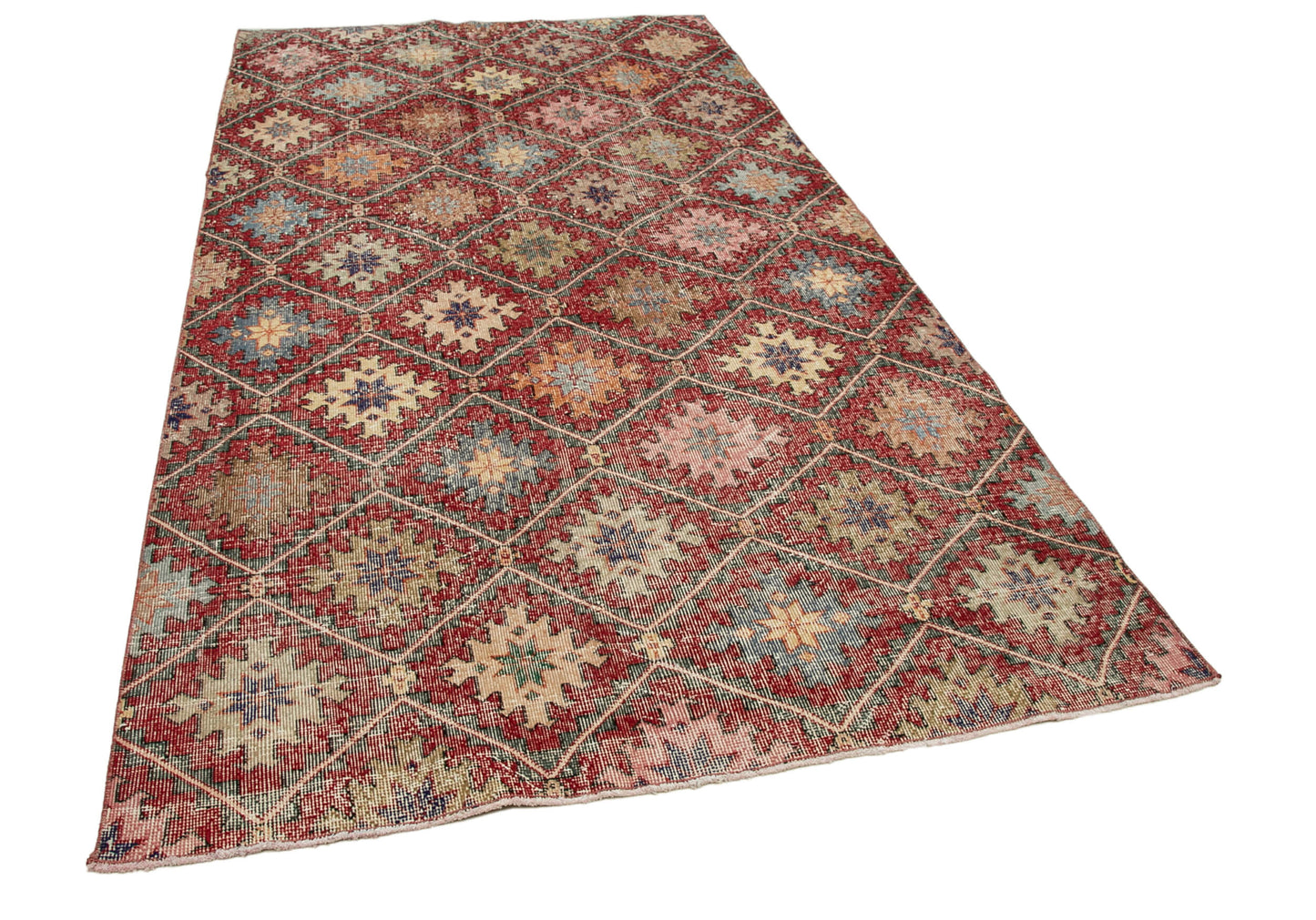 5x9 Red Bohemian Rug  - 29943