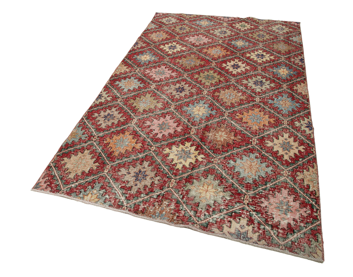 5x9 Red Bohemian Rug  - 29943