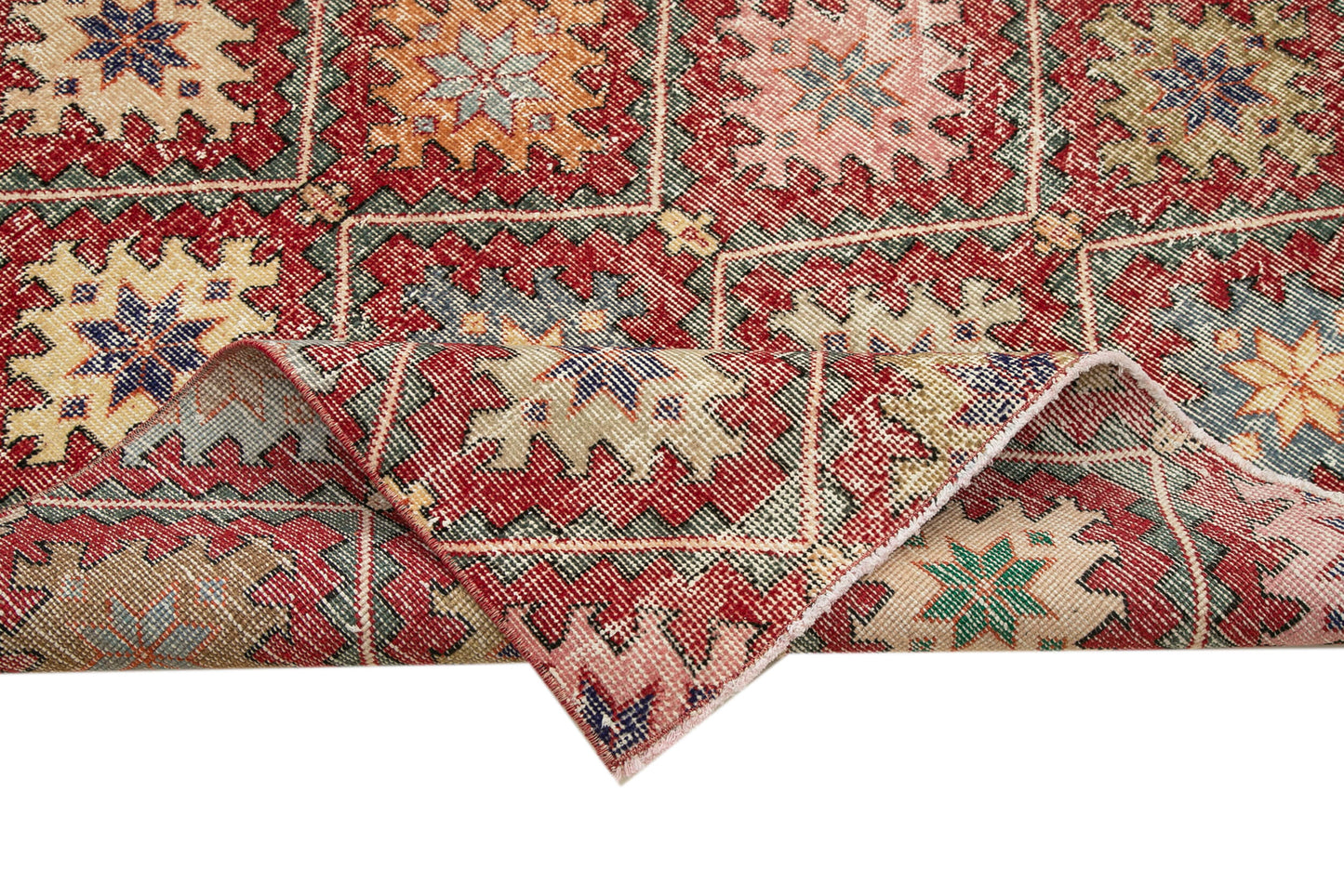 5x9 Red Bohemian Rug  - 29943