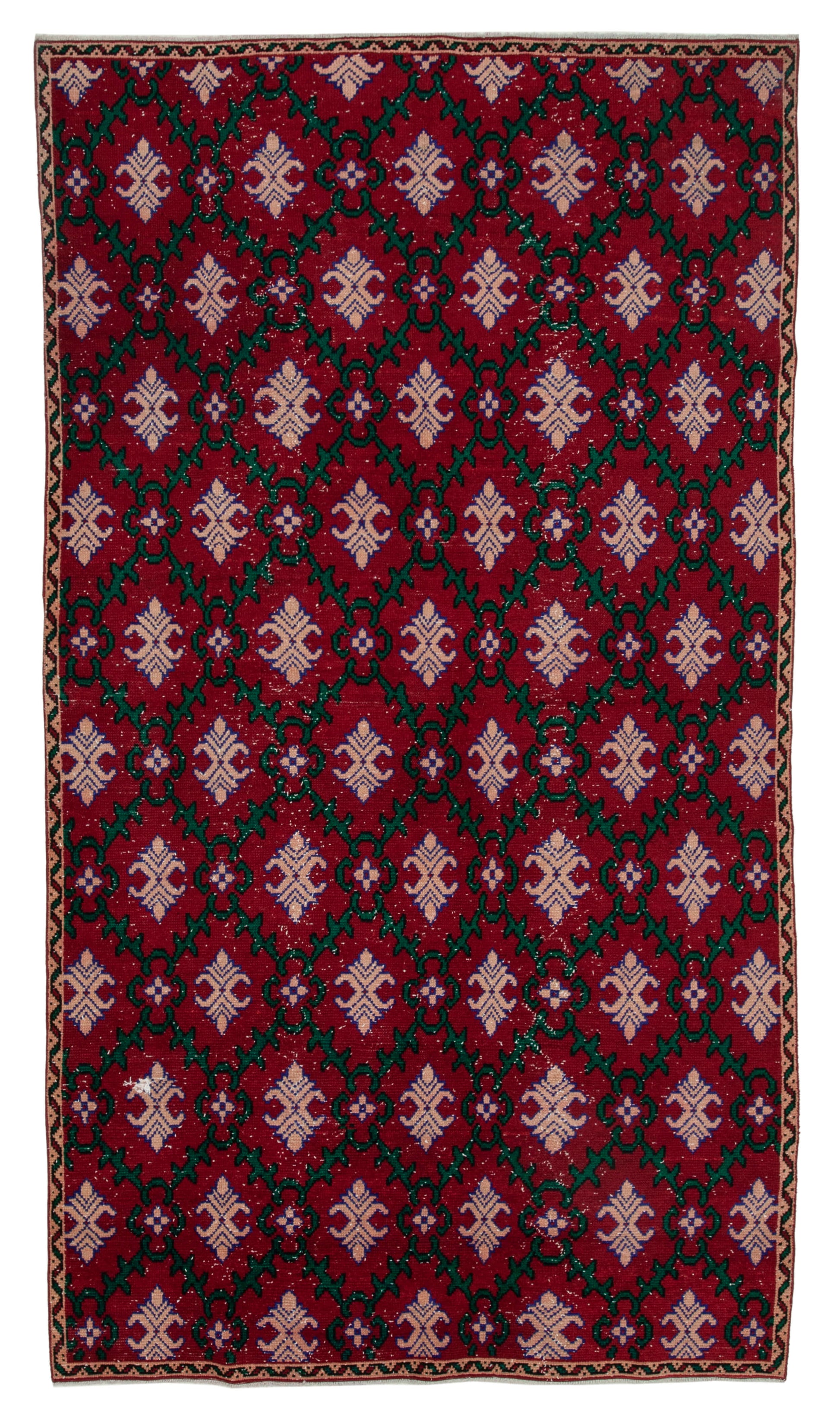 6x10 Red Bohemian Rug  - 30004