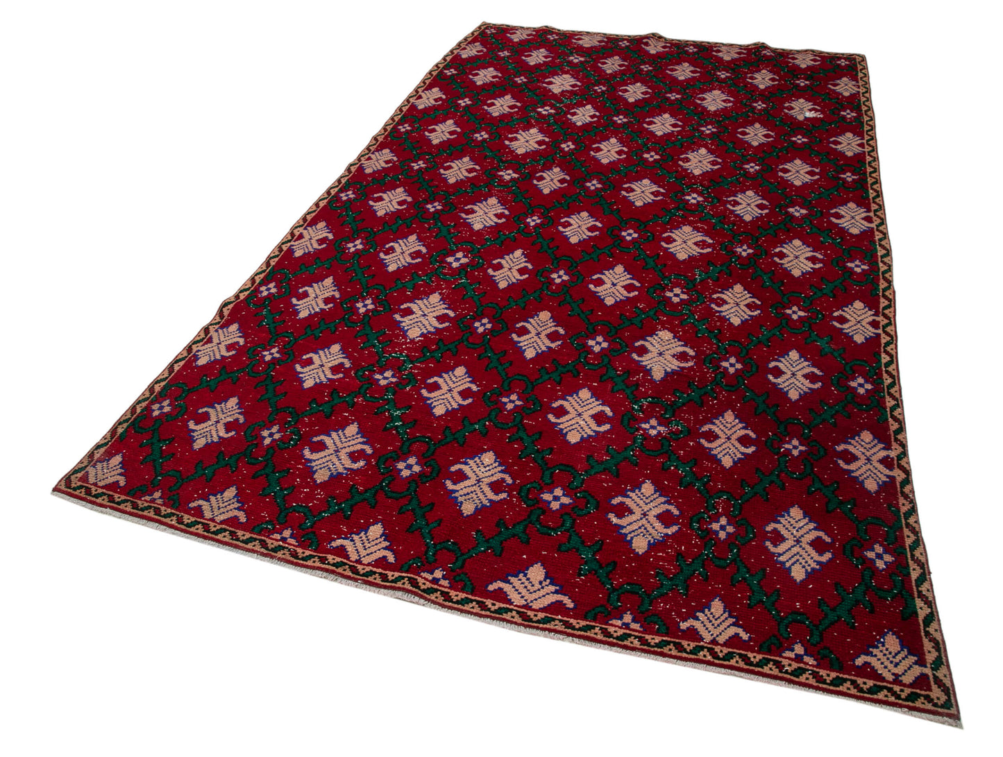 6x10 Red Bohemian Rug  - 30004